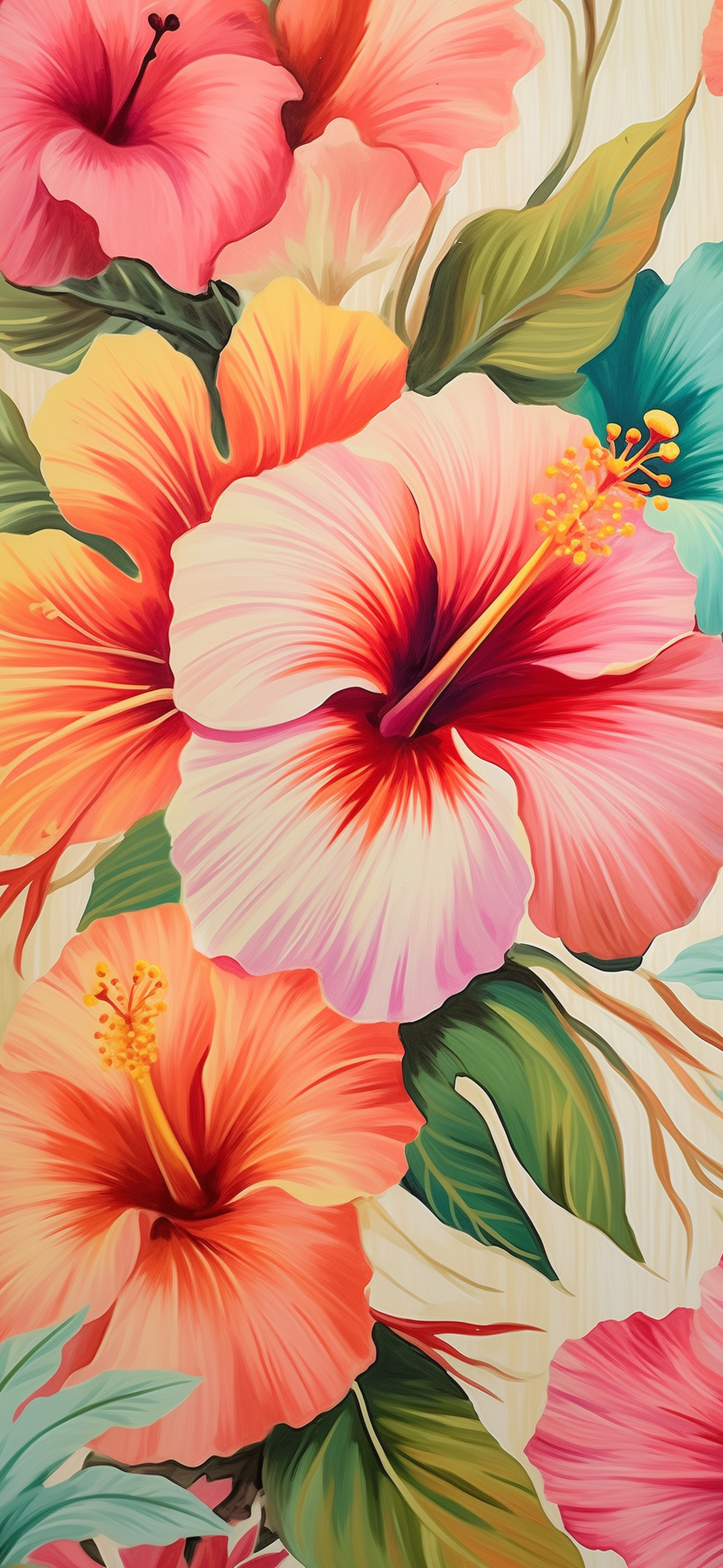 Tropical Blooms Mobile Wallpaper