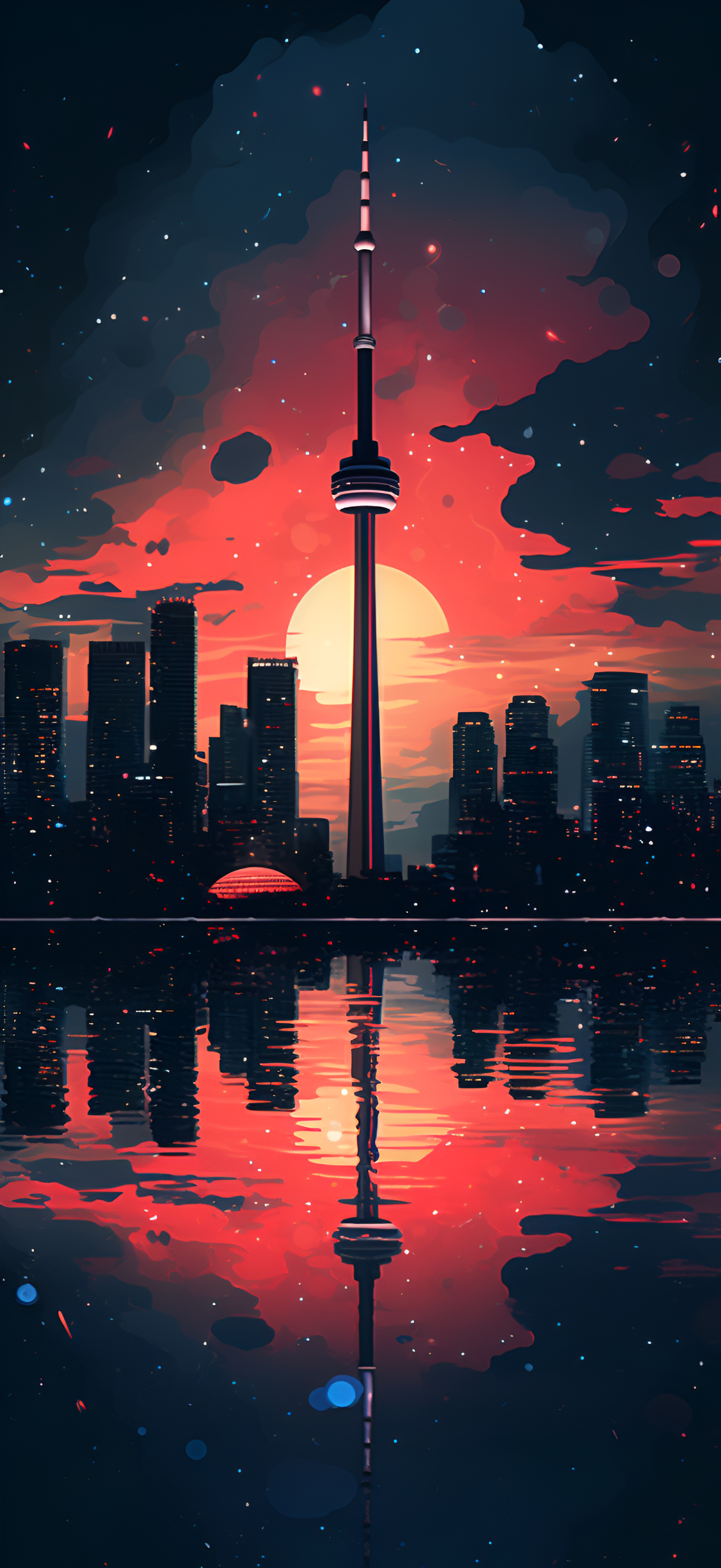 Vibrant Red Aesthetic Wallpaper iPhone