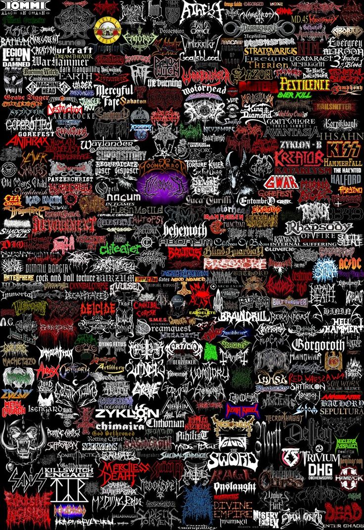 Metal bands logos. Metal band logos
