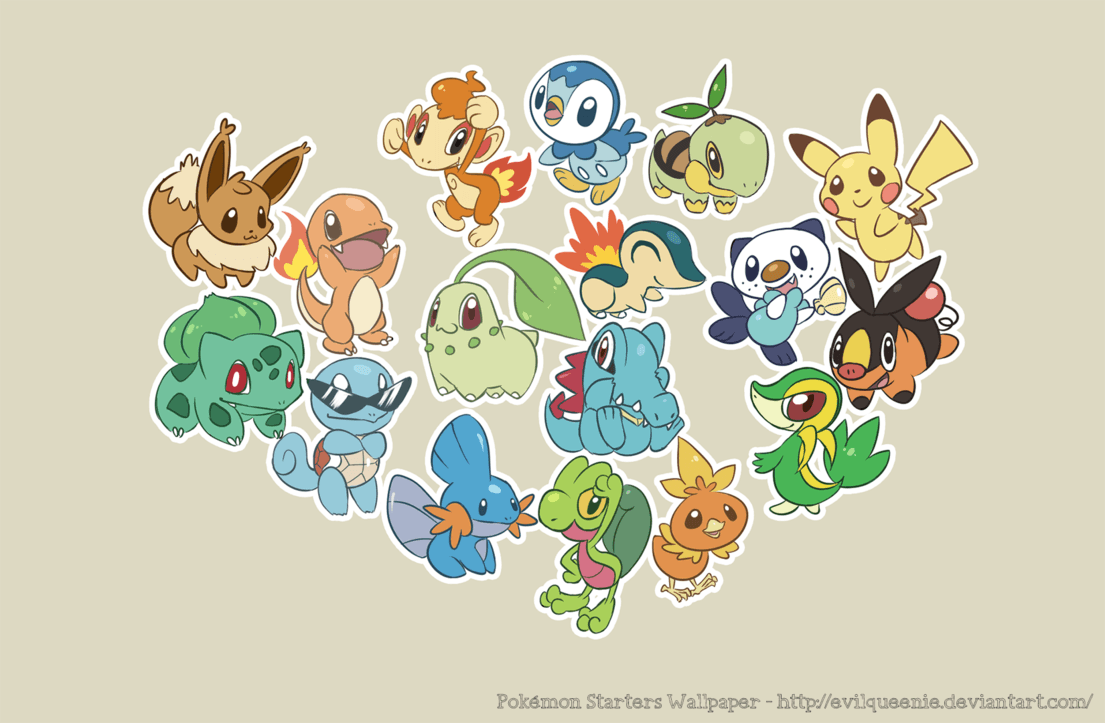 Cute Starter Pokemon Wallpaper