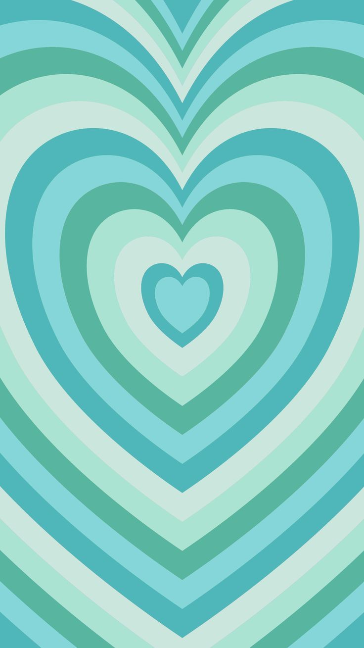 Blue flower wallpaper, Teal heart