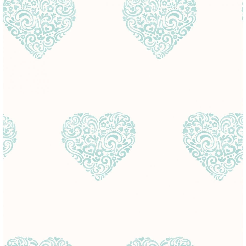 Carousel Pearlescent Hearts Wallpaper