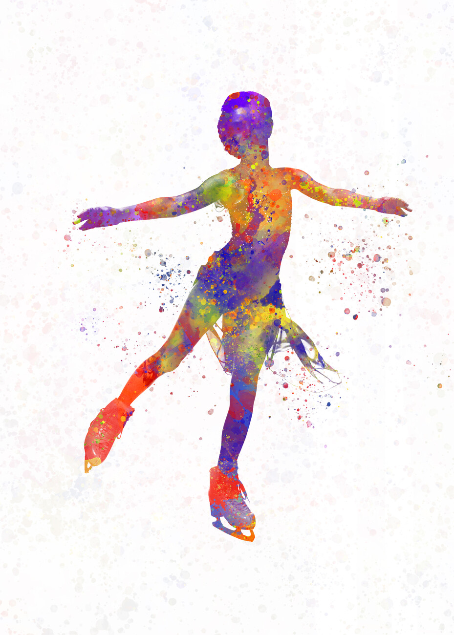 figure skating on ice Wall Mural. Buy