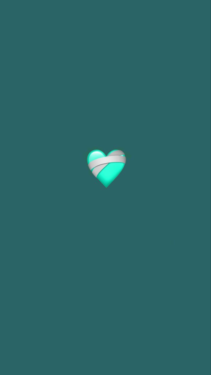 Calming Teal Heart Wallpaper