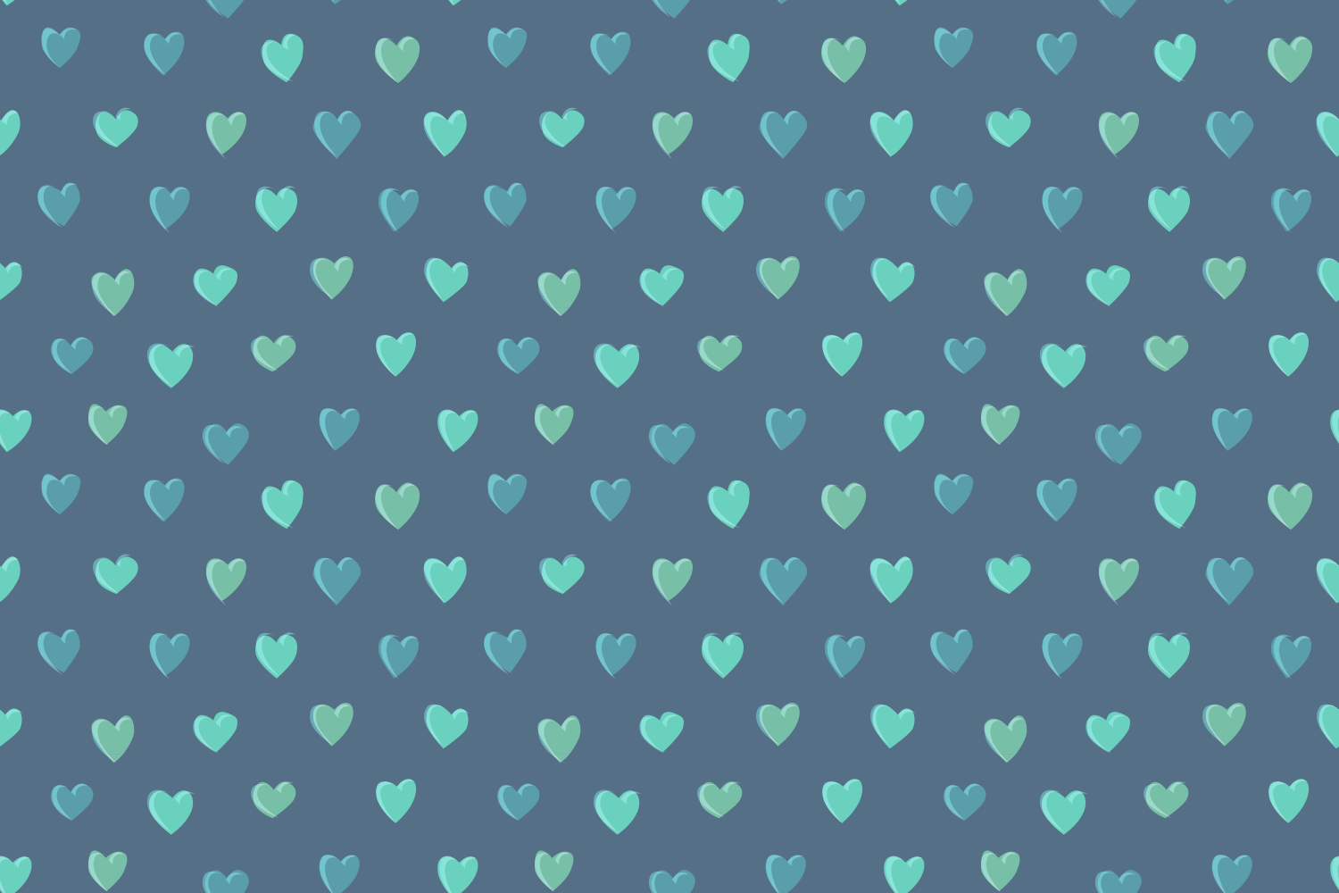 Hearts wallpaper blue background