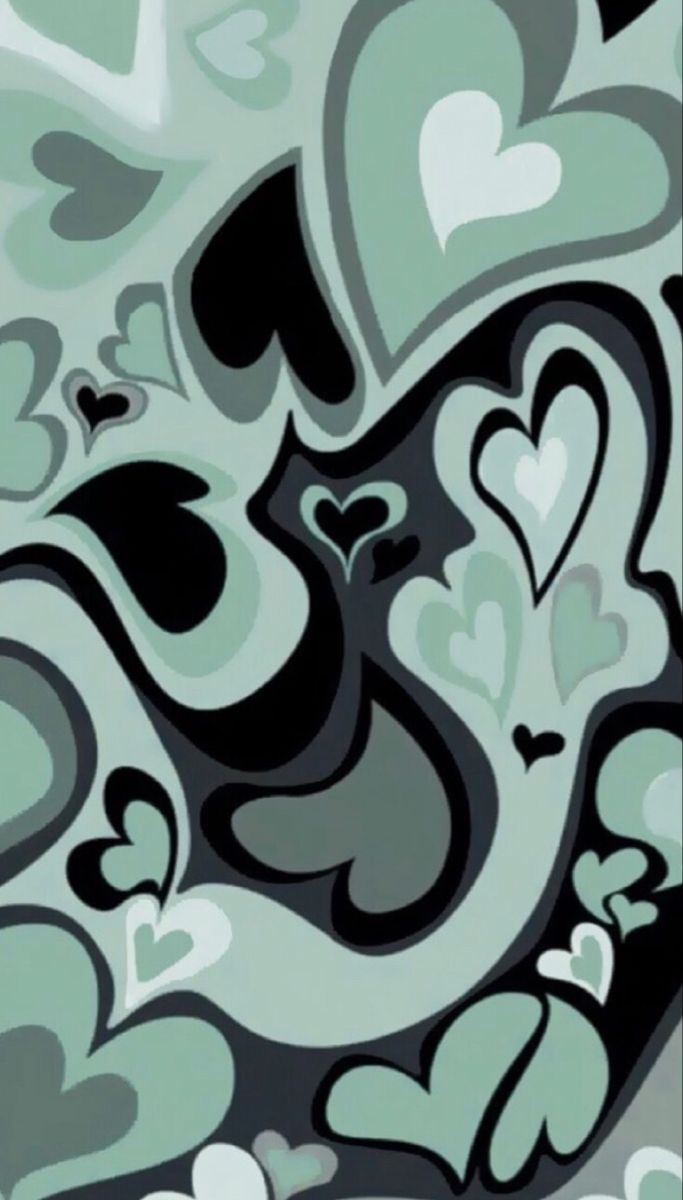 90's Blue Turquoise Heart Wallpaper