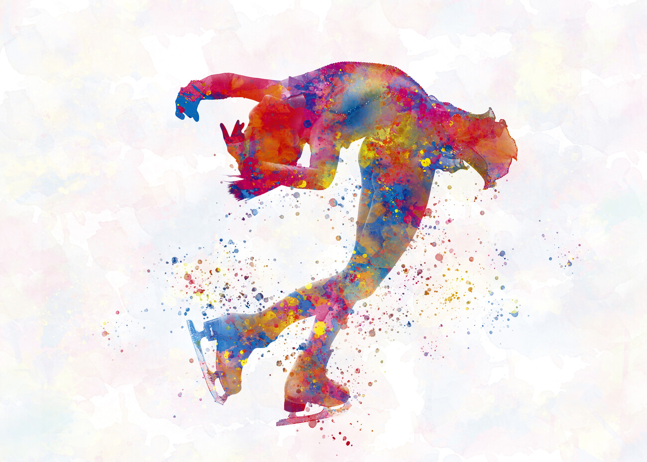 figure skating on ice Wall Mural. Buy