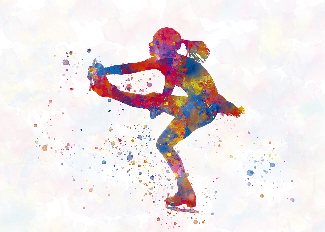 figure skating on ice Wall Mural. Buy