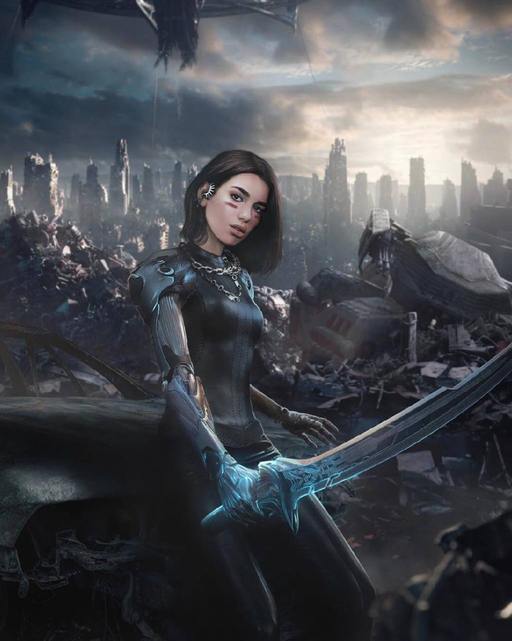 Download Alita Dystopian Art Wallpaper