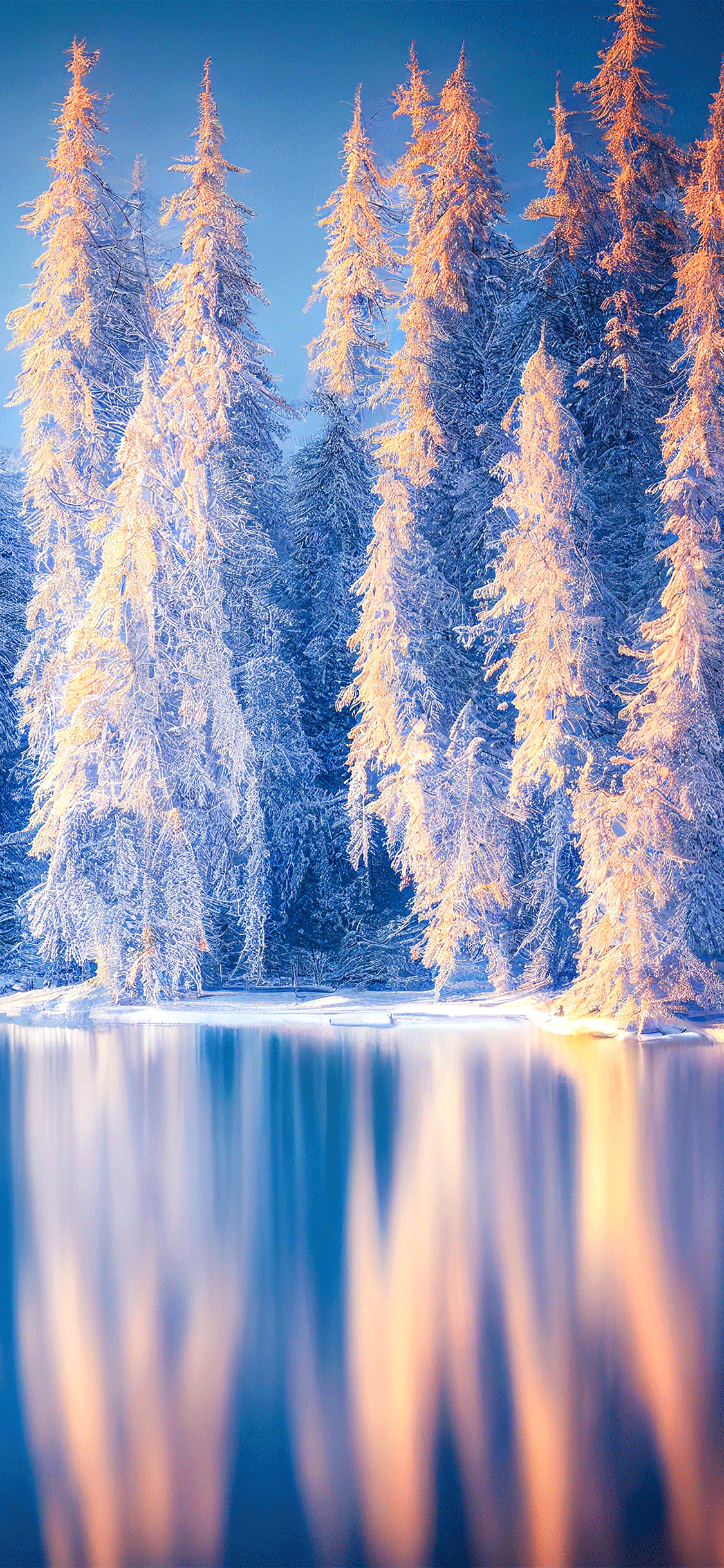 Cozy winter wallpaper for iPhone