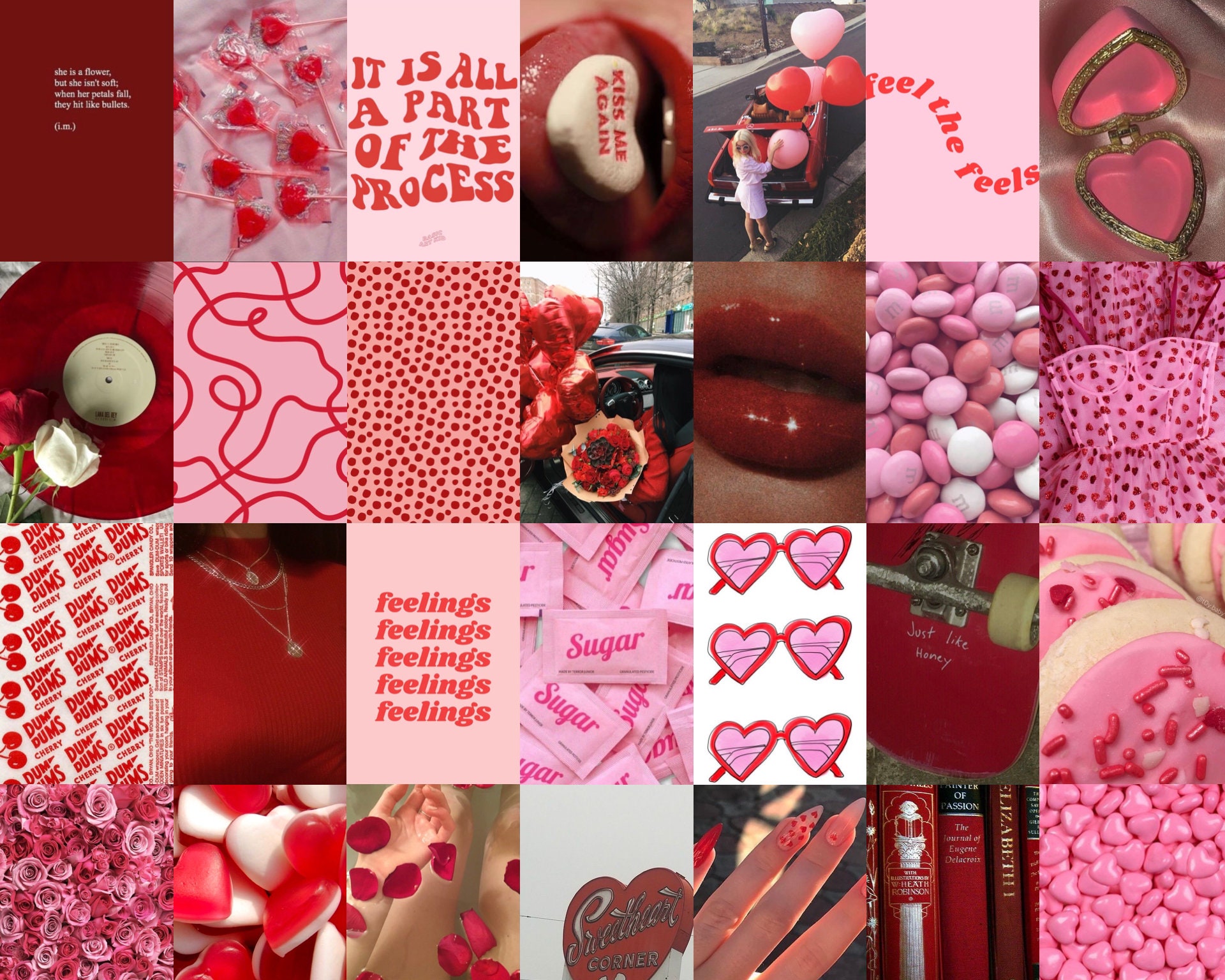 Lovecore Wall Collage Kit, Valentines