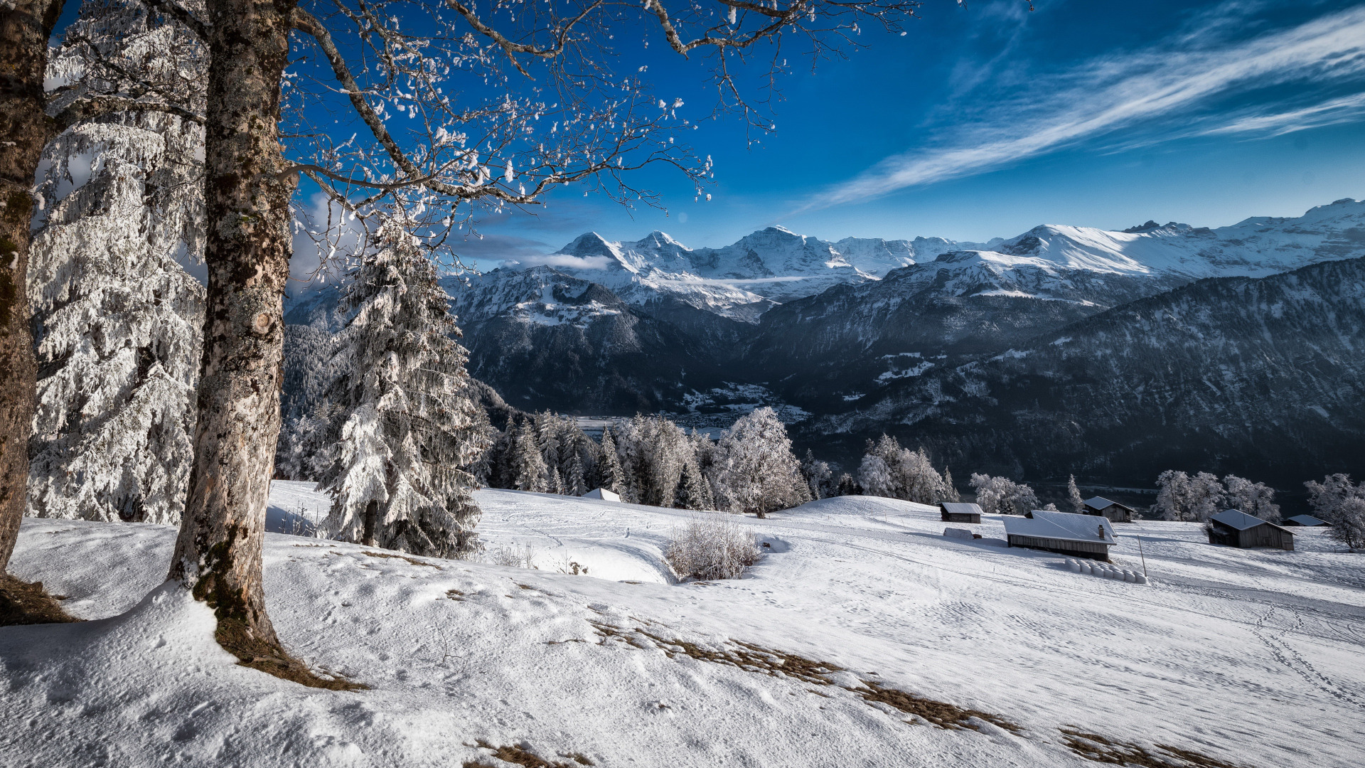 Download wallpaper Winter, mountain