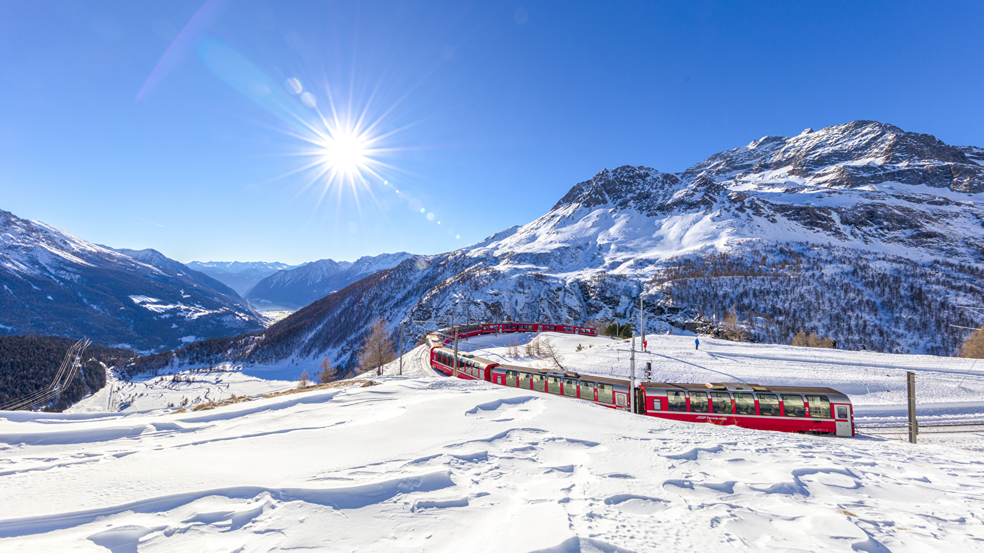 Image Alps Switzerland Graubunden Sun