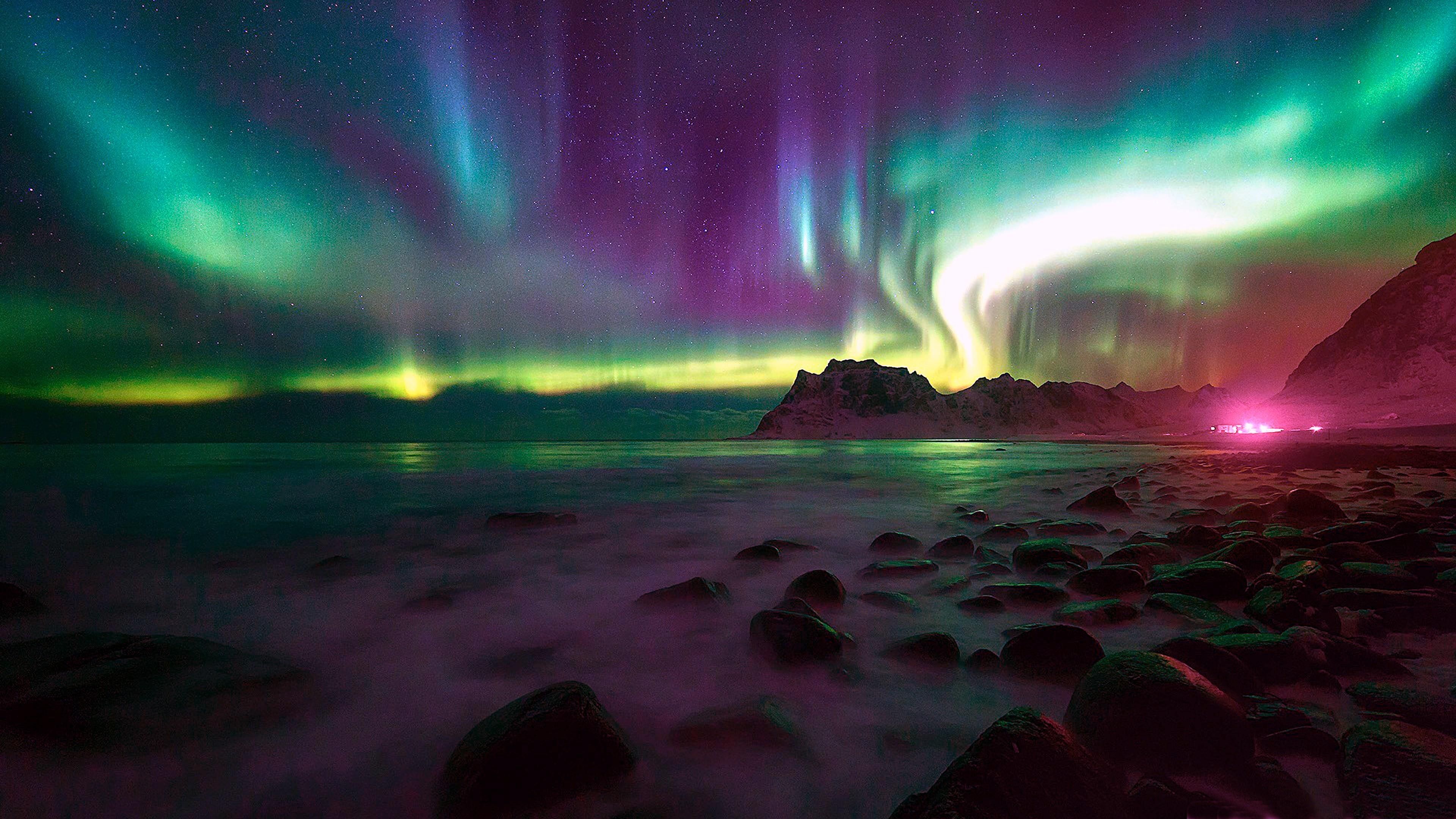 green sky aurora borealis #night