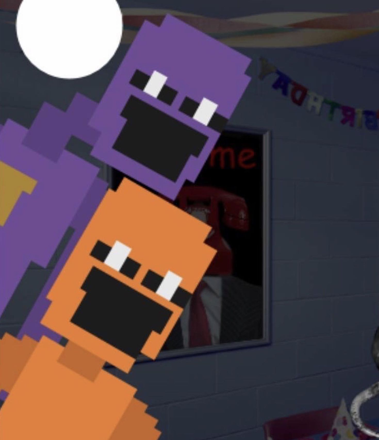 Fnaf jumpscares, Purple guy