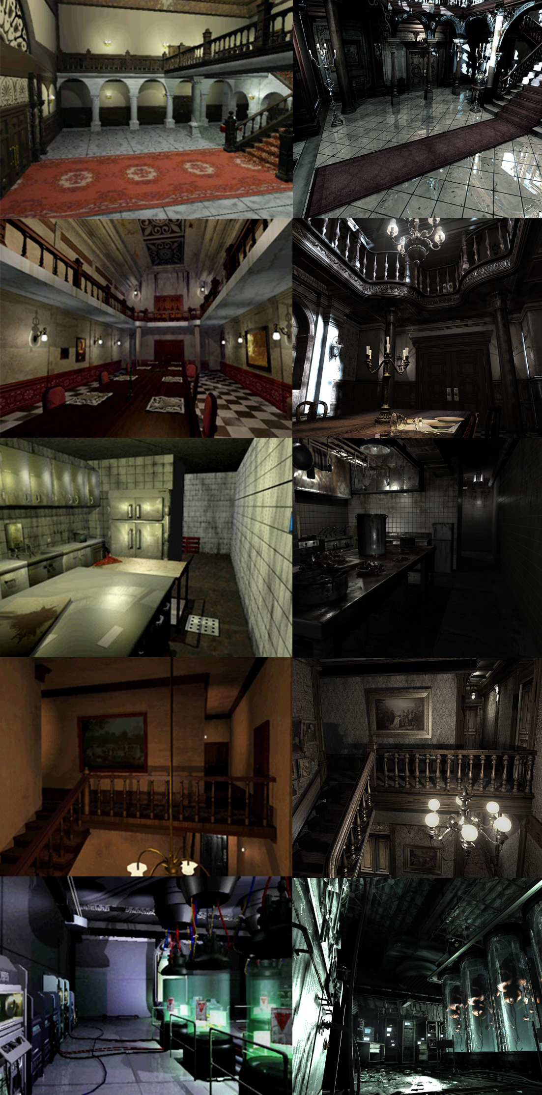 Resident Evil 1996 -> 2002 background