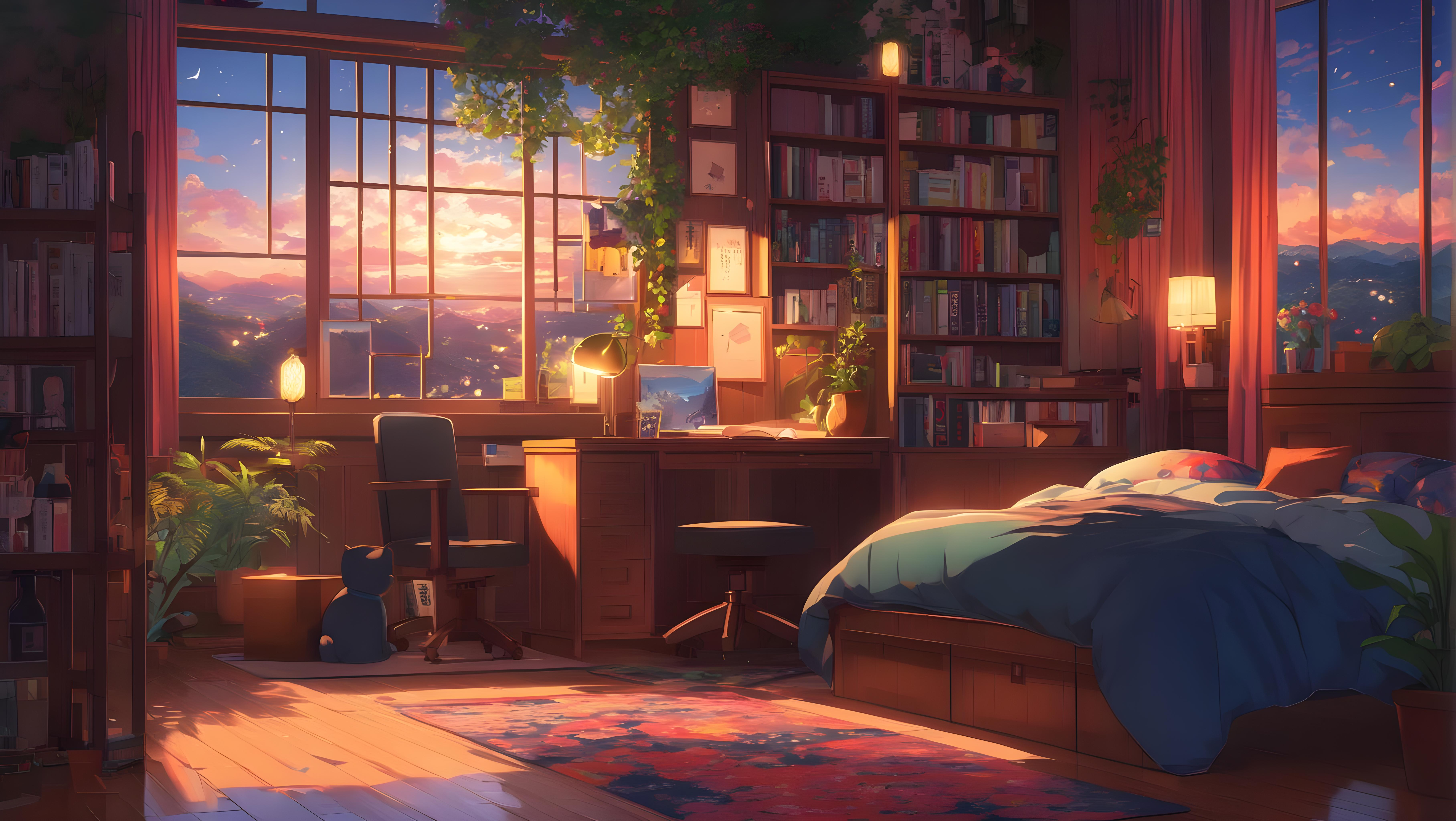 Anime Room 4k Ultra HD Wallpaper