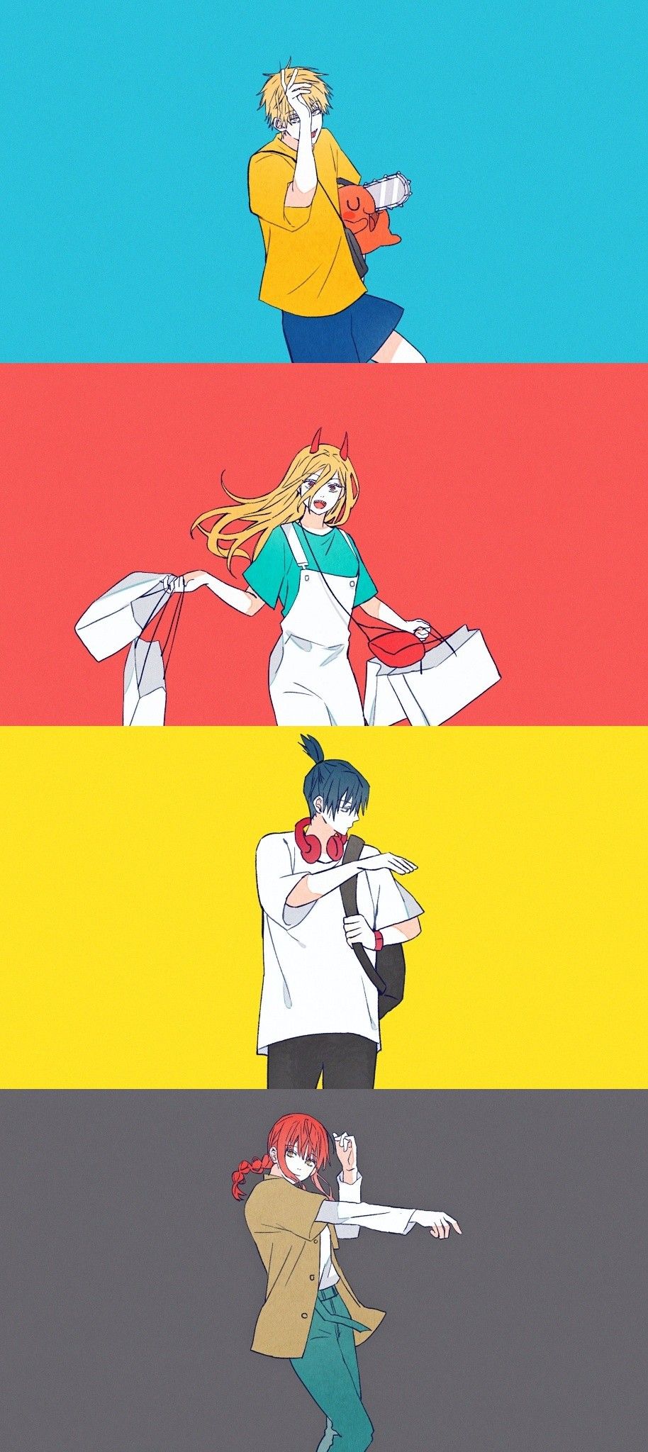 Save & Follow. Denji • Power • Aki