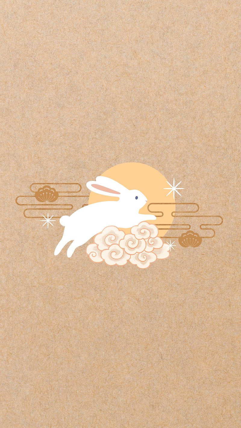 Rabbit year frame iPhone wallpaper