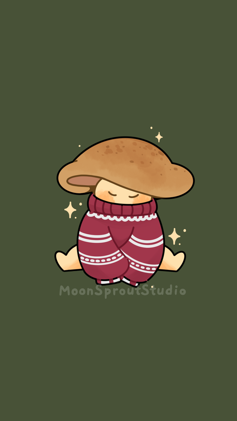 FREE Cozy Winter Mushroom Digital Phone