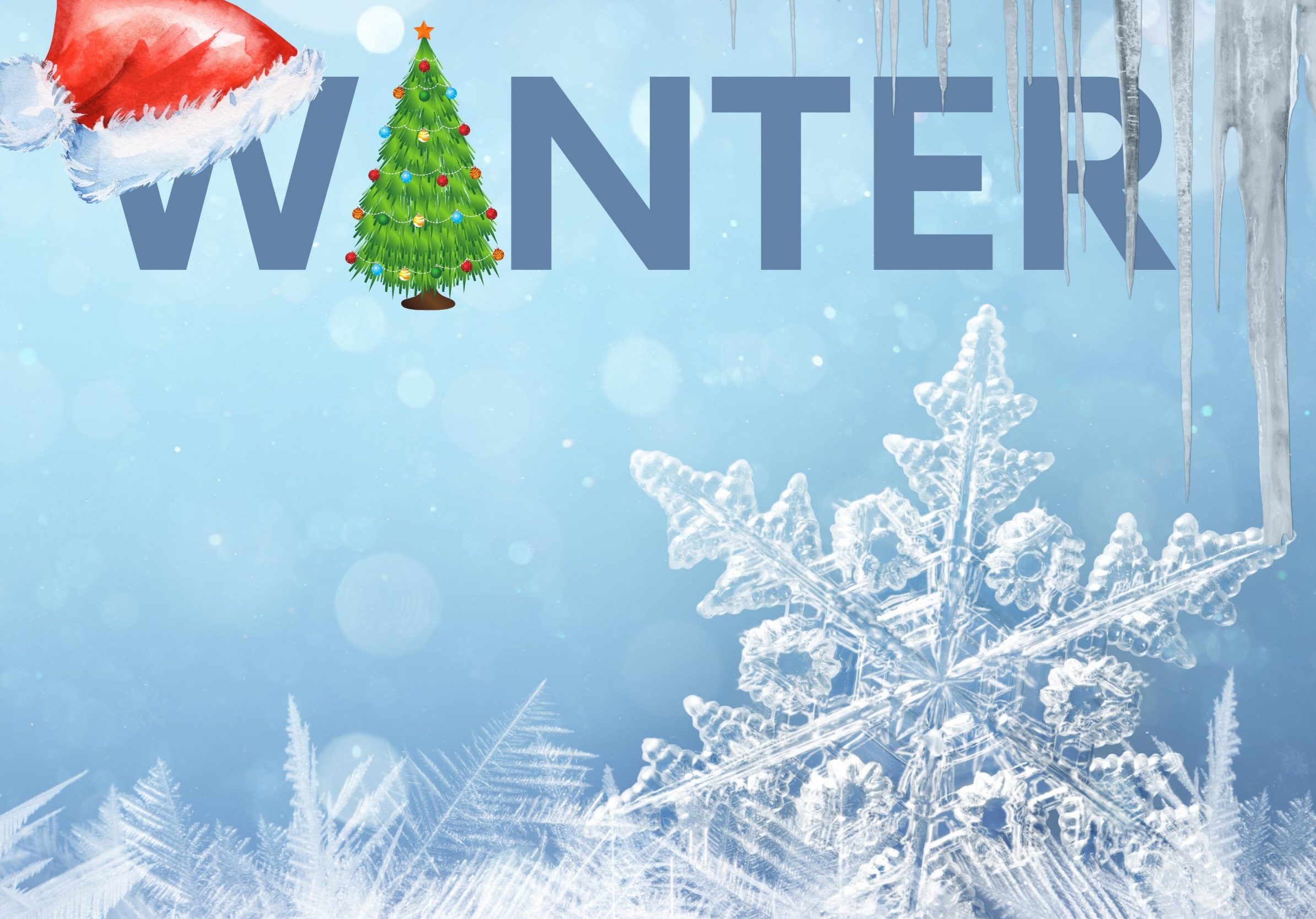 Winter Snow Christmas Tree iPad