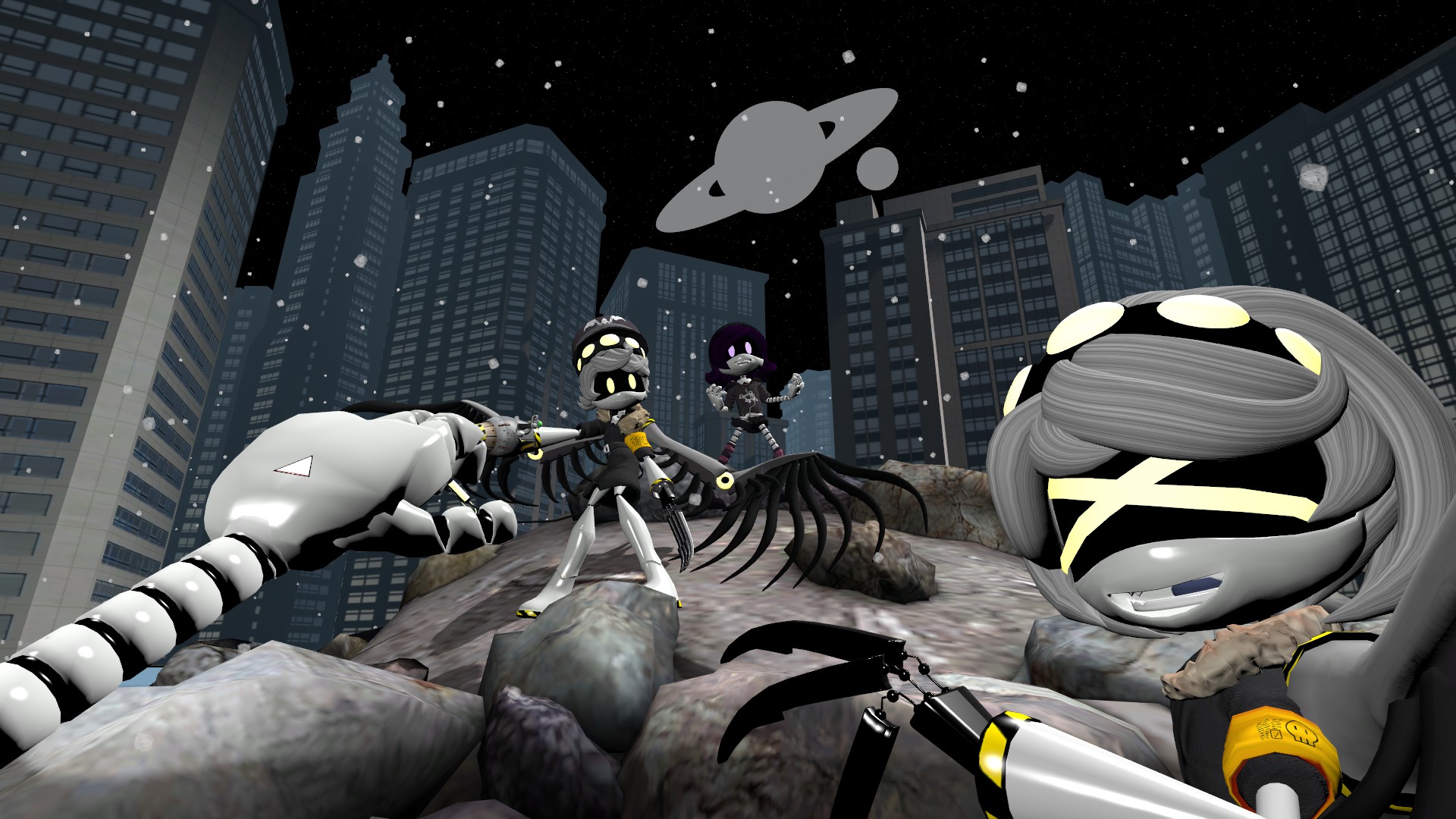 Murder Drones Poster remade in Garry's