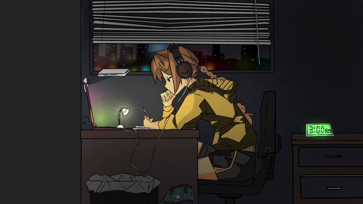 s t u d y #Anime #girl #cute #school