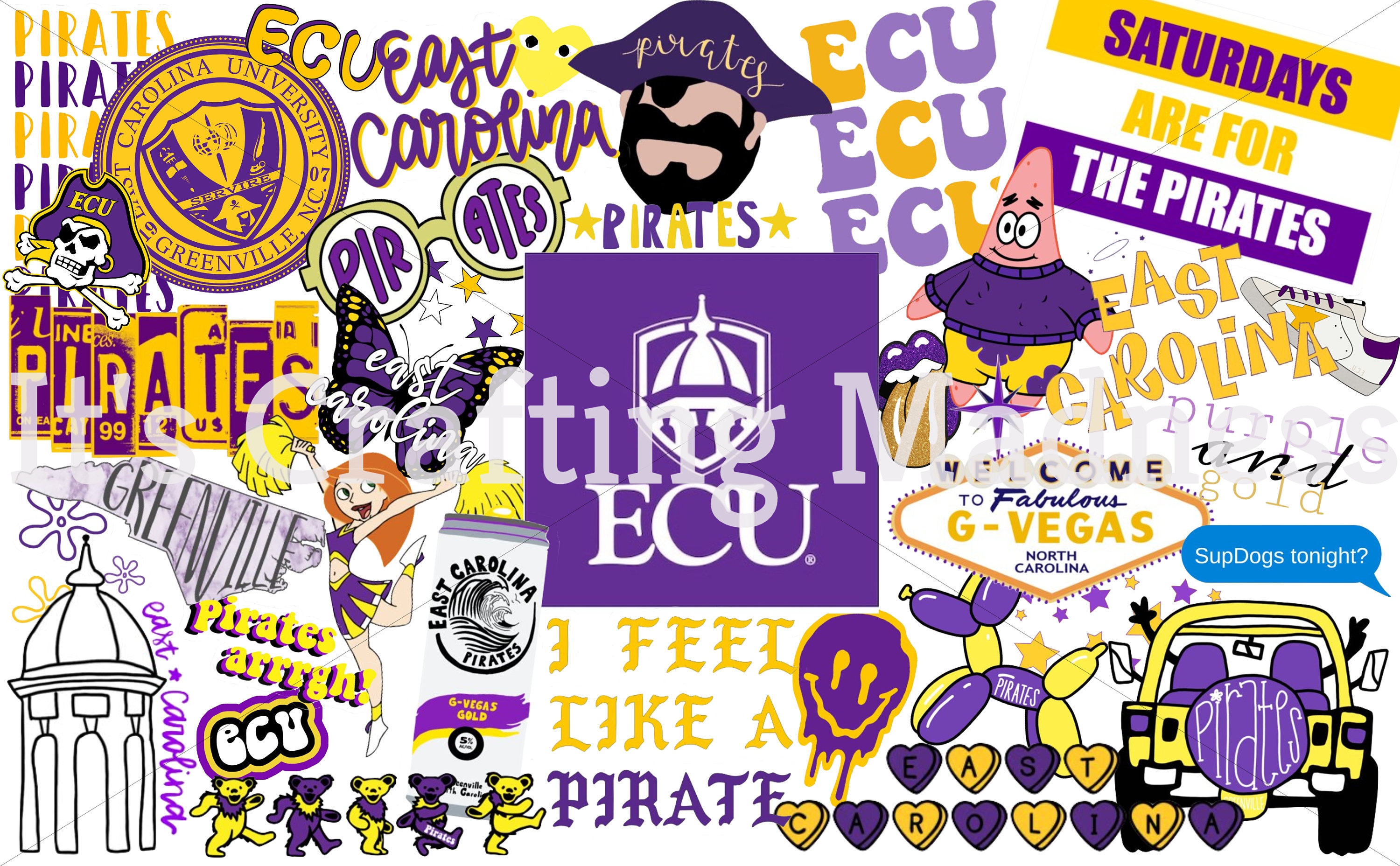 East Carolina University Laptop Collage