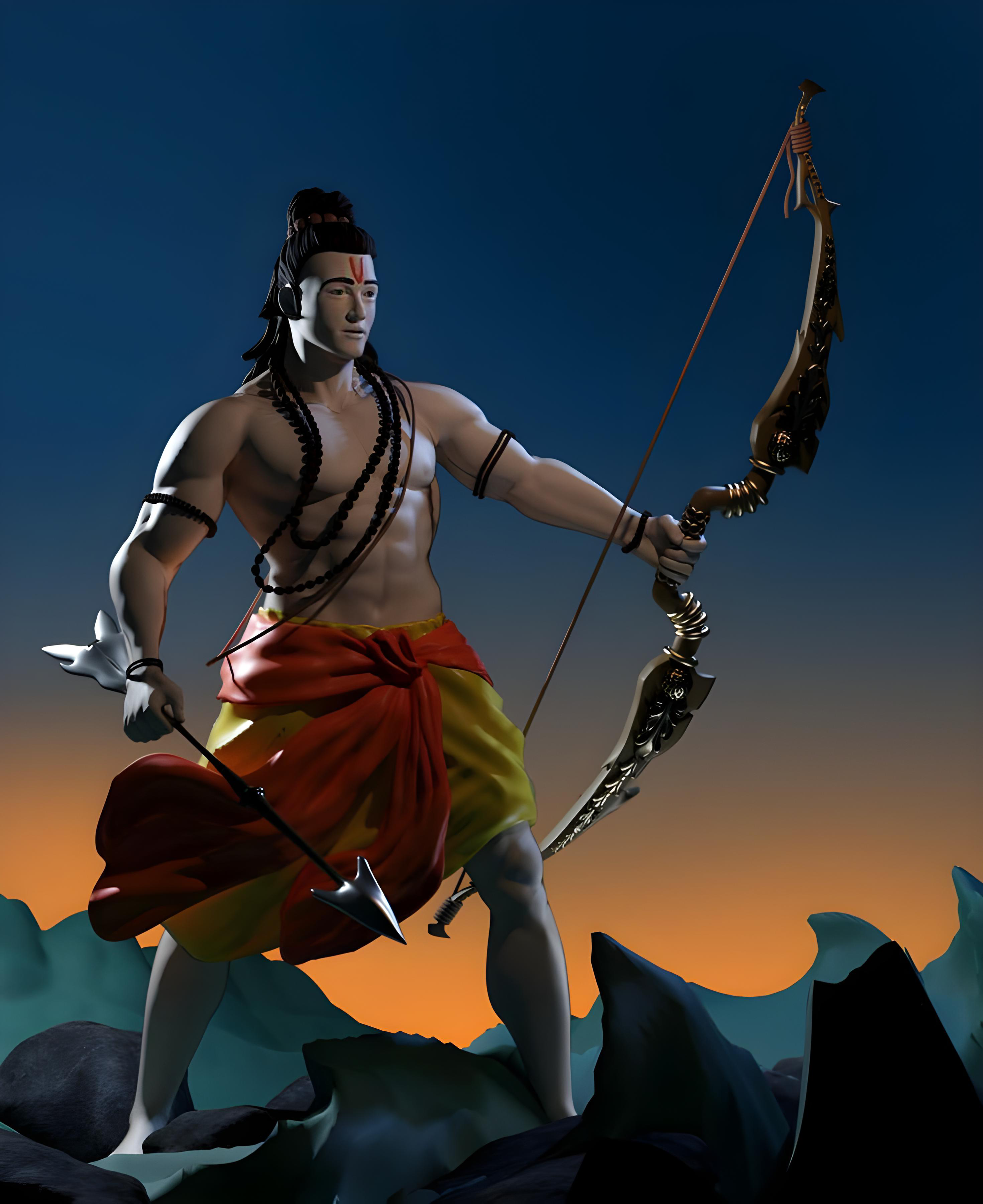 full HD angry shri ram image