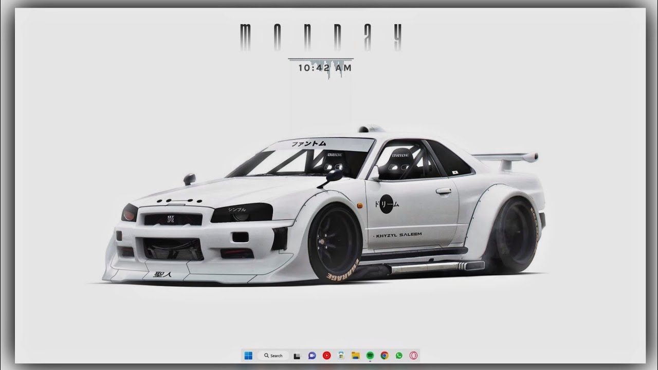 Skyline R34 Minimalism Wallpaper With