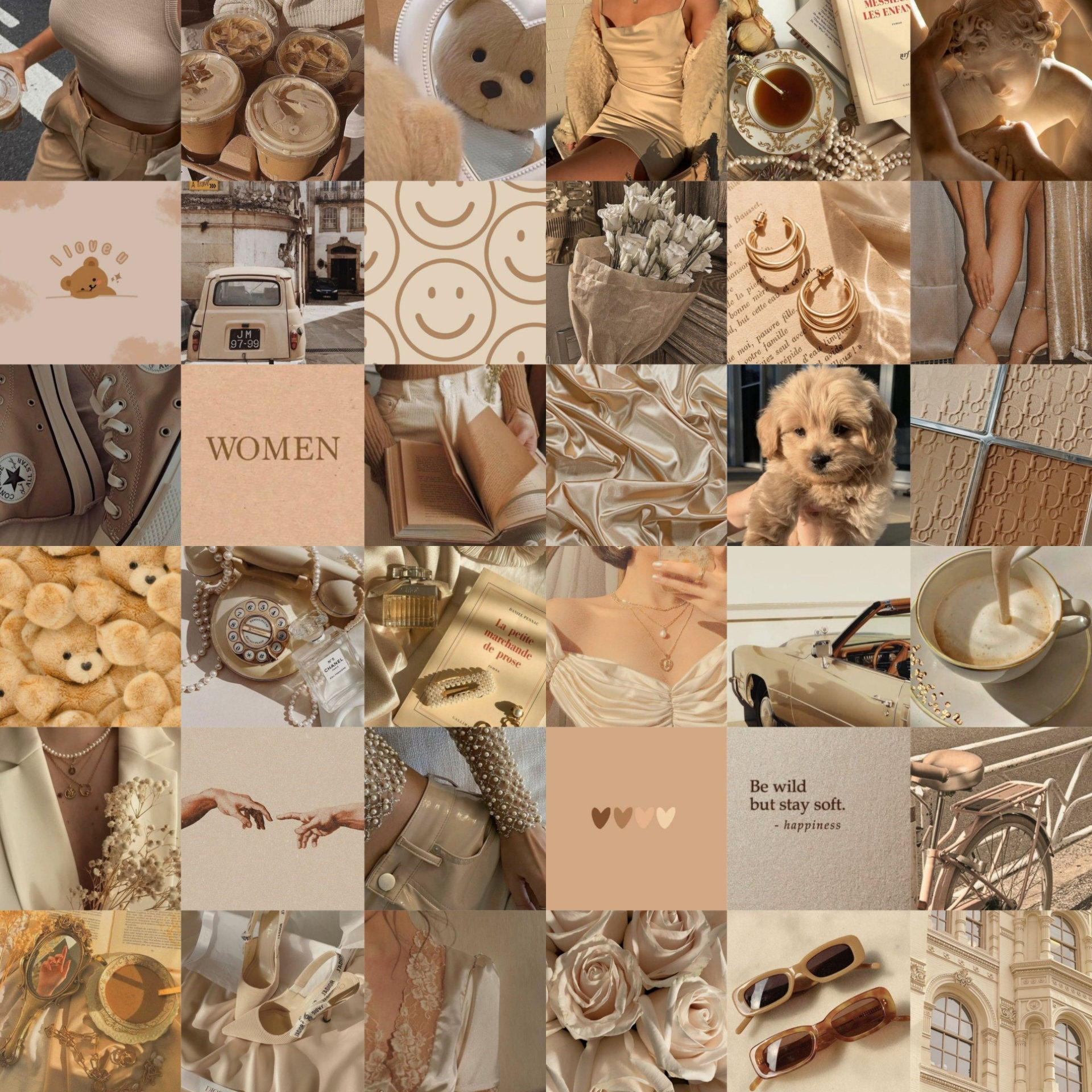 Gold Aesthetic Collage Kit