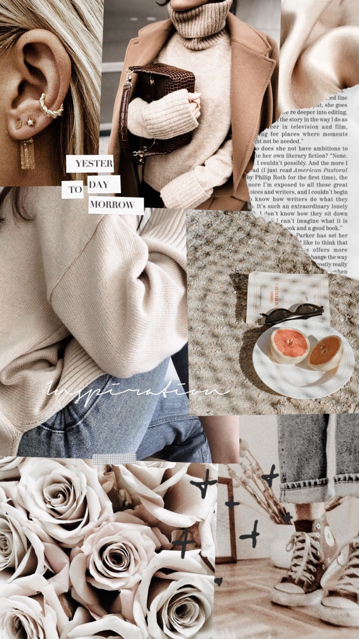 Collage beige aesthetic inspiration