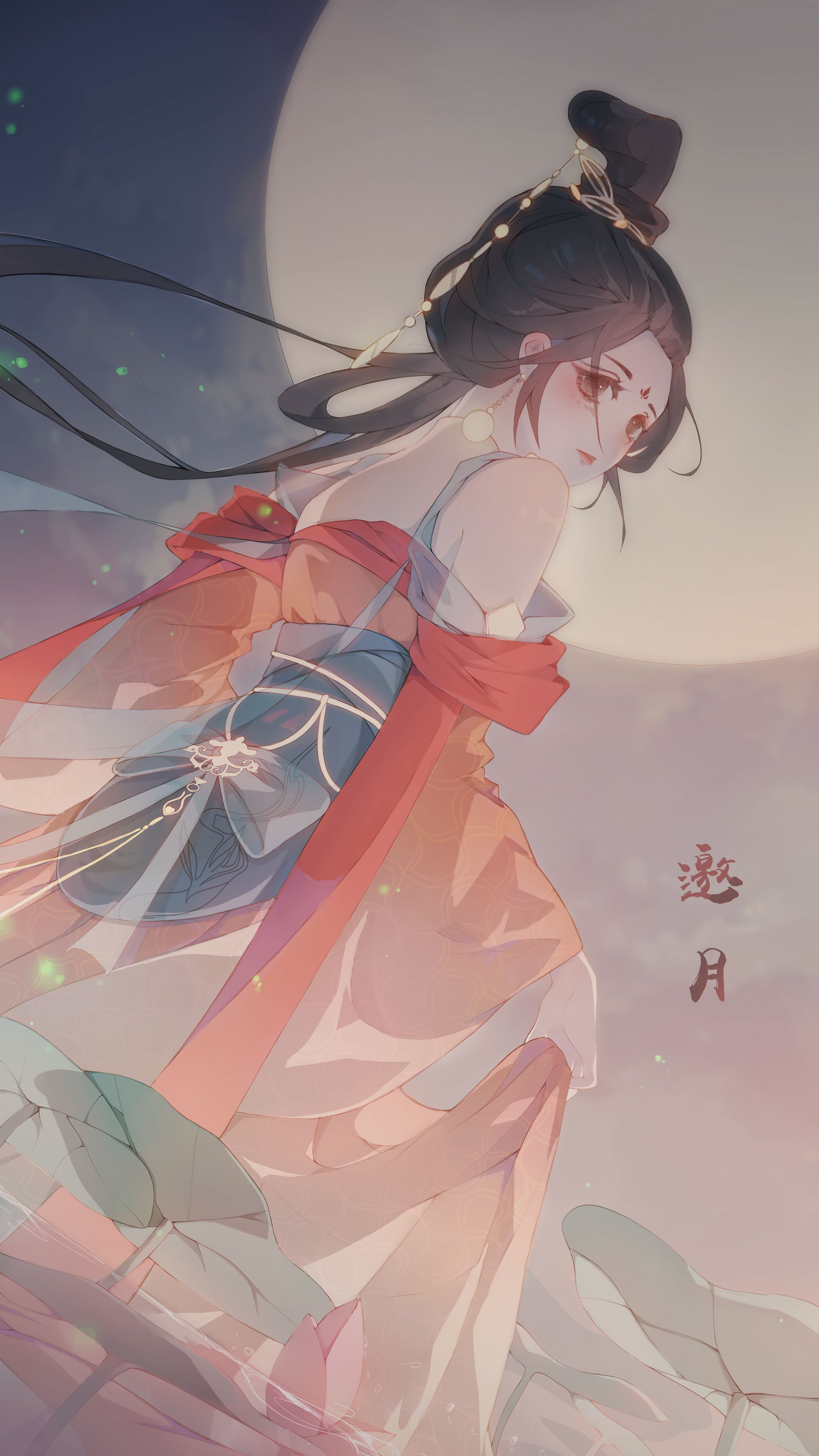Anime Cute Girl Kimono 8K Wallpaper