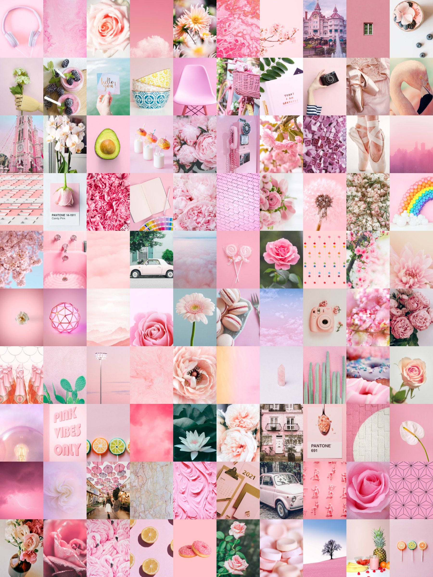 Light Pink Aesthetic Wall Collage Kit