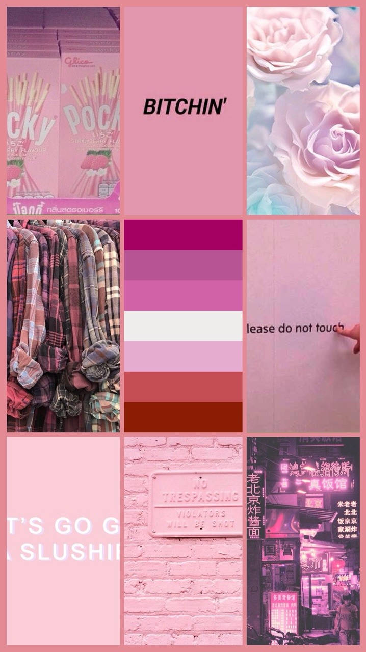 Download free Lesbian Flag Pink Collage