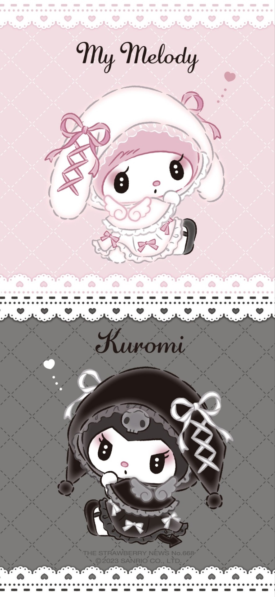 wallpaper kuromi and cinnamoroll