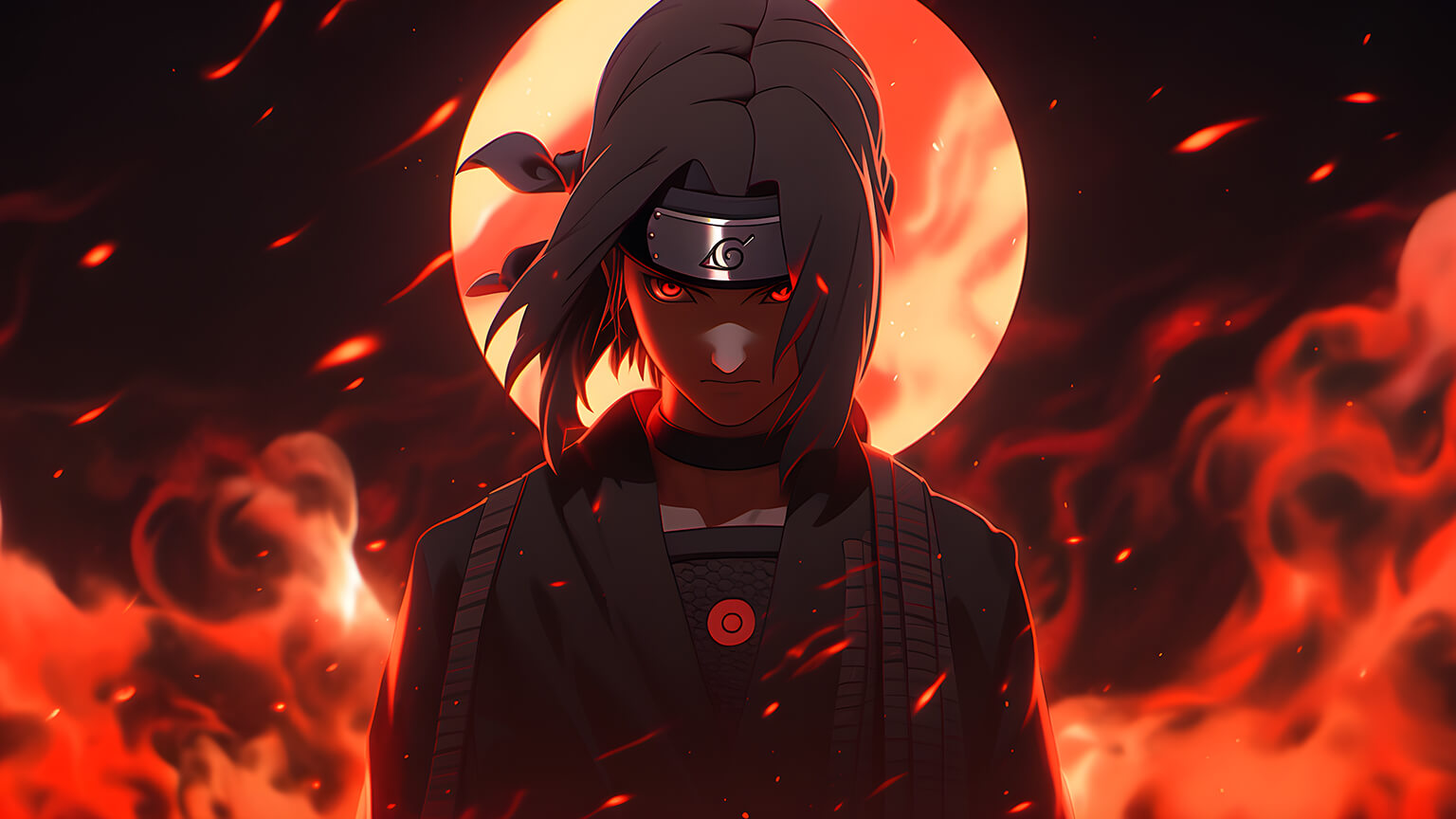 Red Mist Itachi Uchiha Desktop
