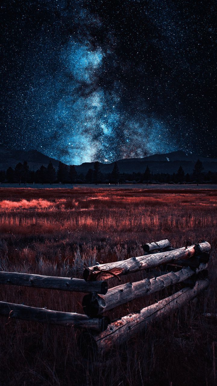 wallpaper 4K milky way, starry sky