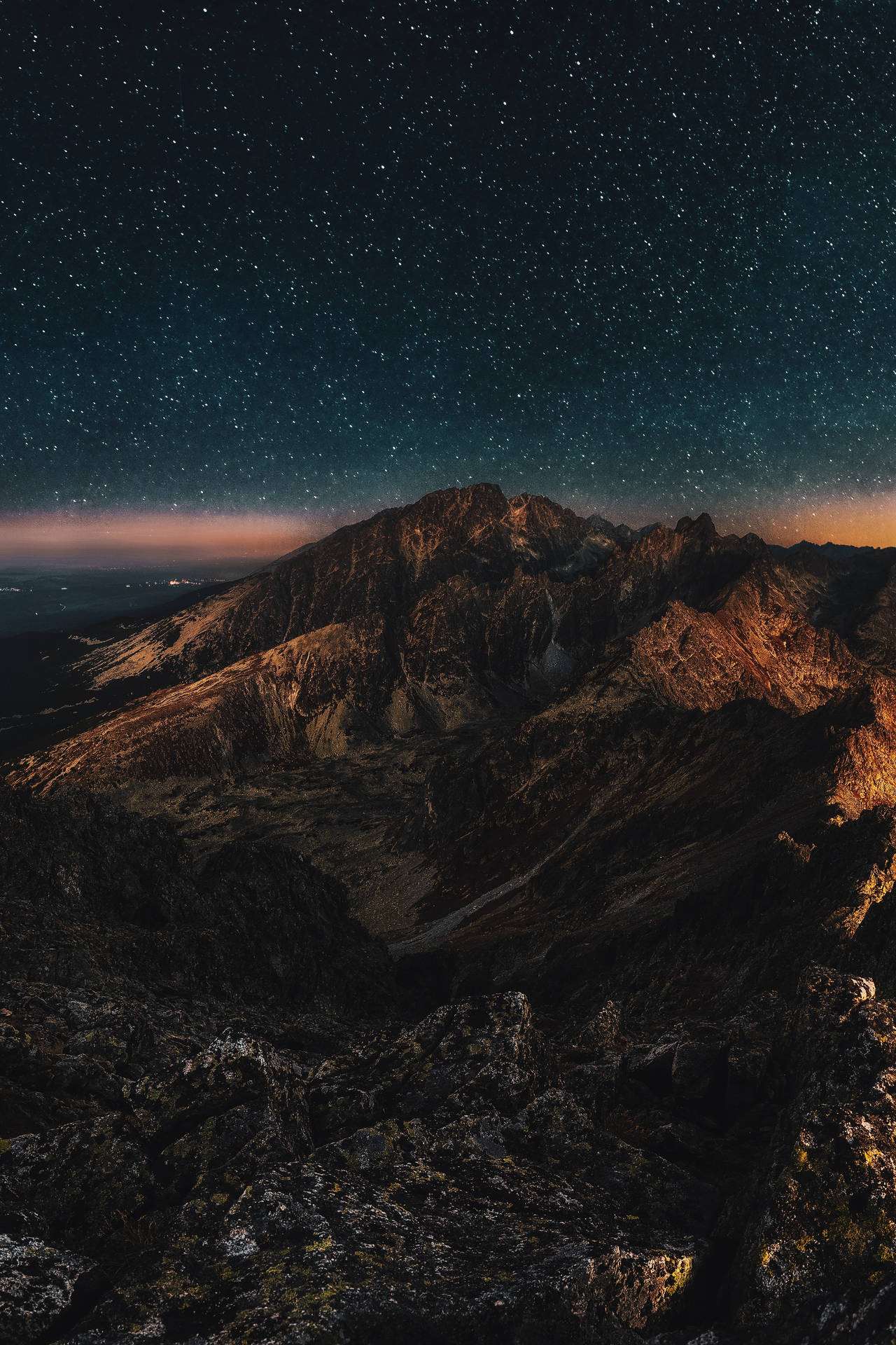 Download Starry Mountain Range 4k HD