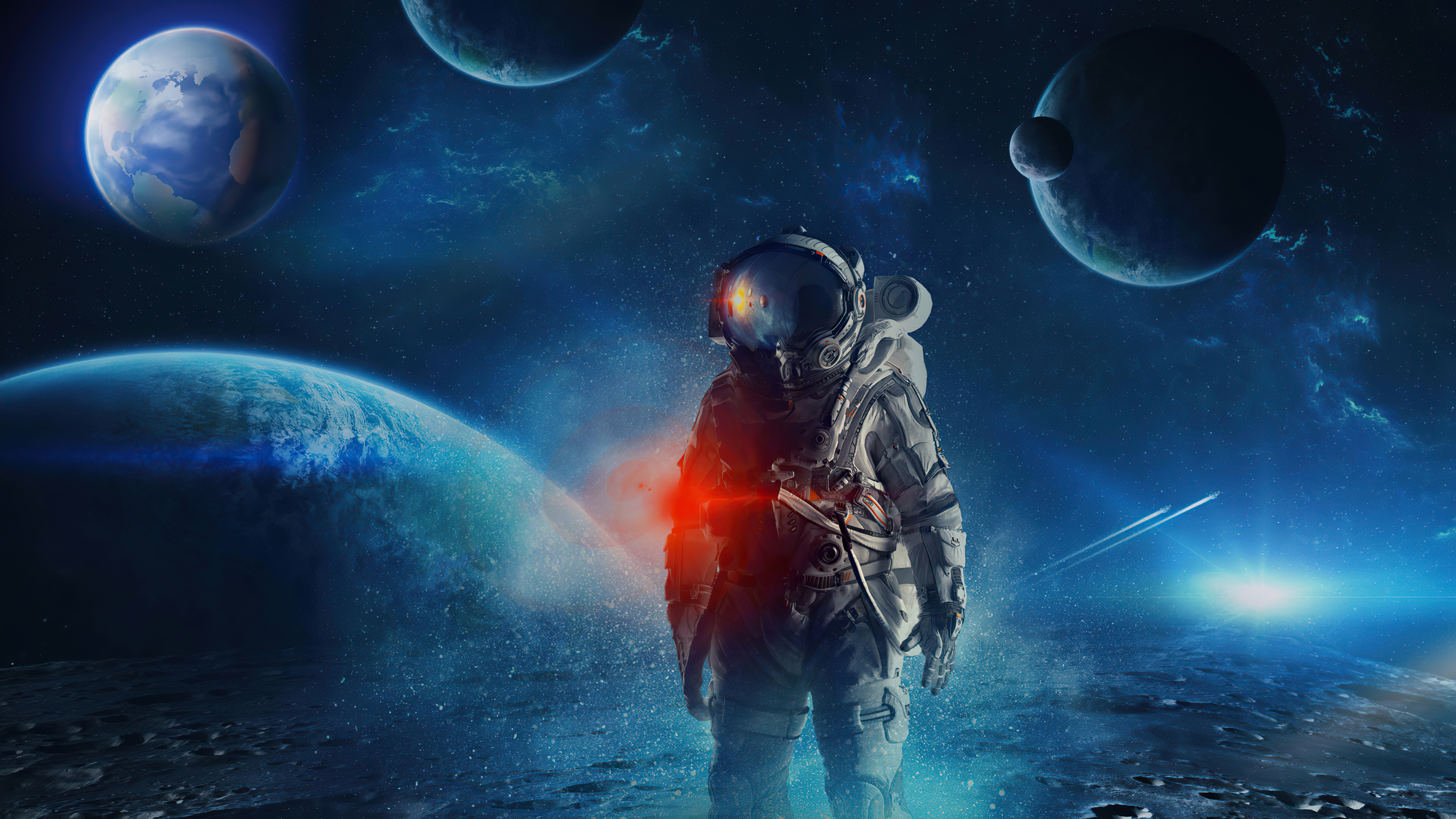 Download Planet Sci Fi Astronaut 4k Ultra HD Wallpaper