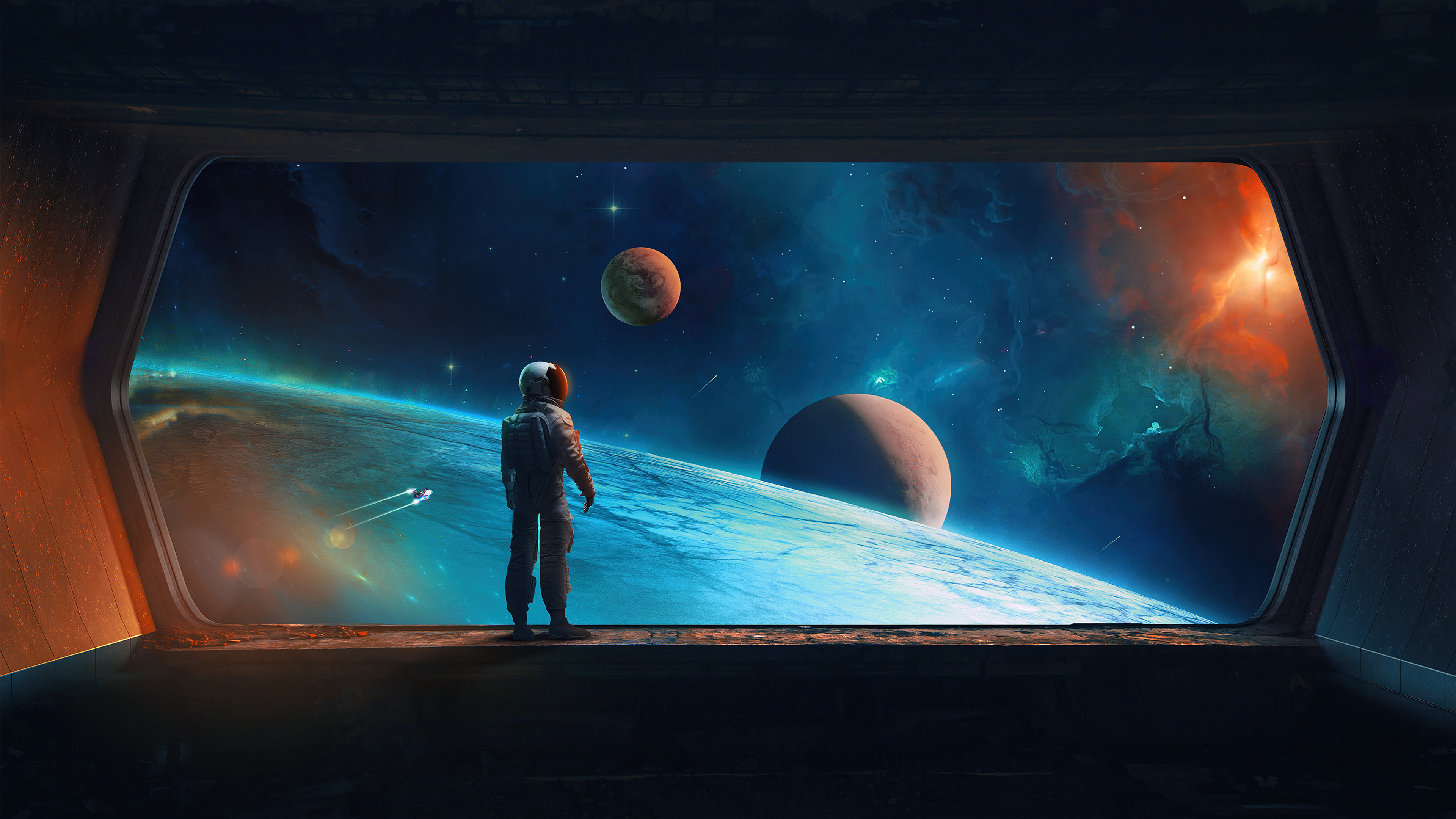 Astronaut Wallpaper 4K, Digital Art