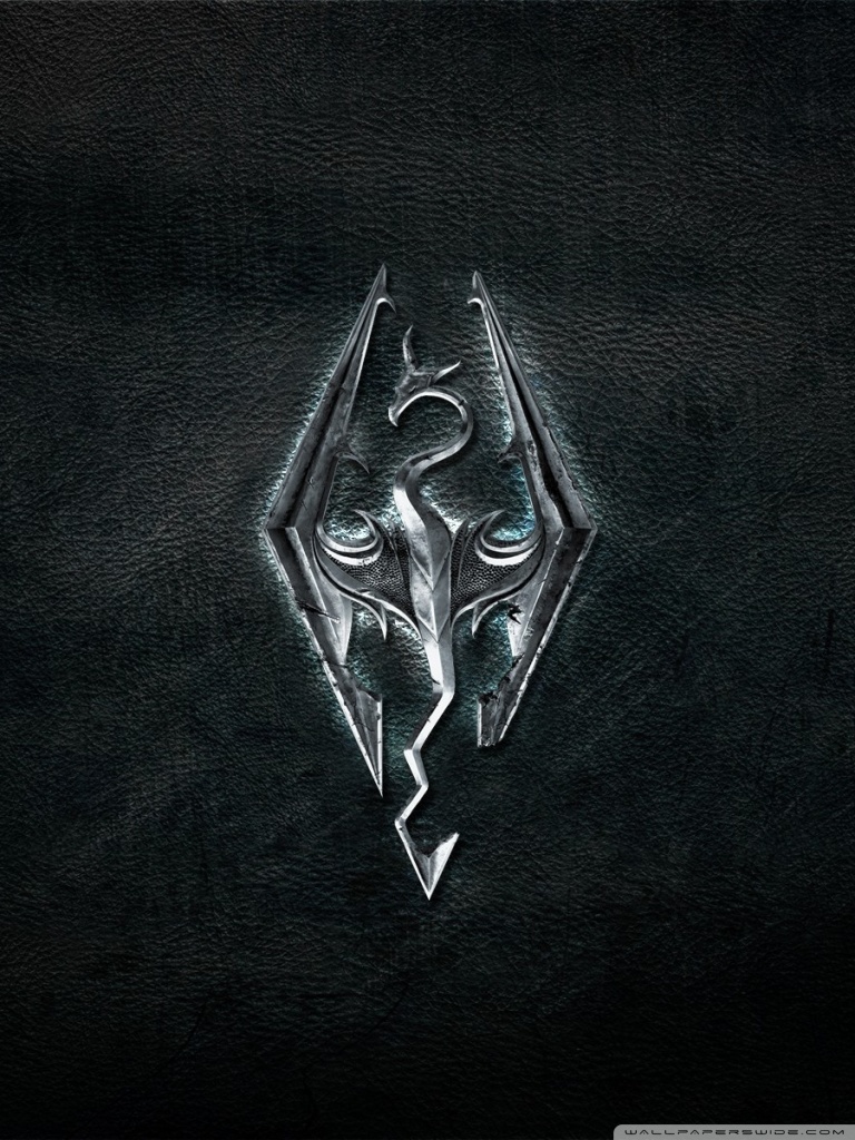 Skyrim Logo Ultra HD Desktop Background