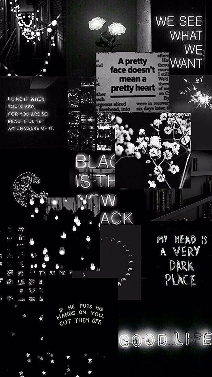 black aesthetic collage