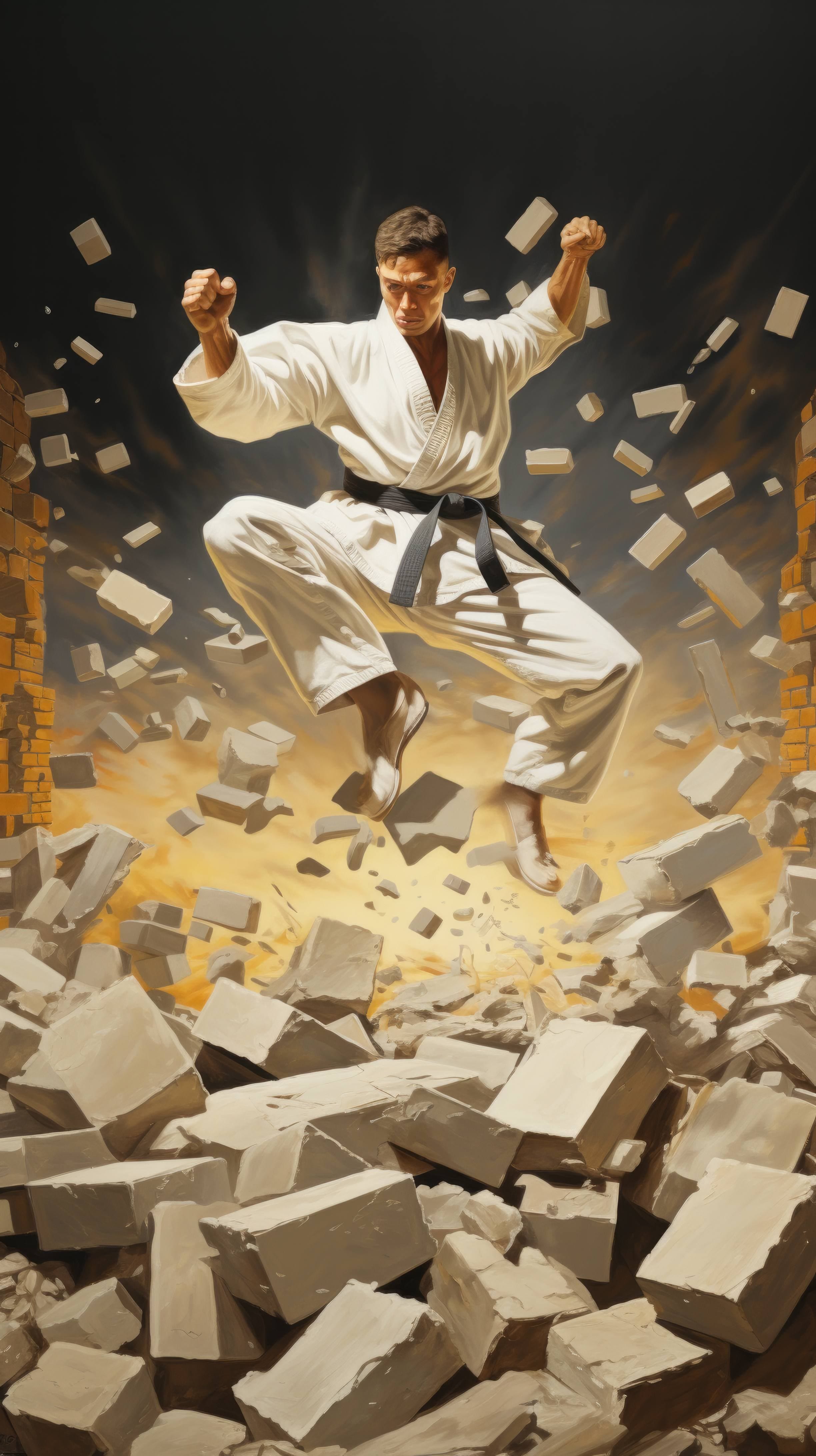 Free AI art image of karate