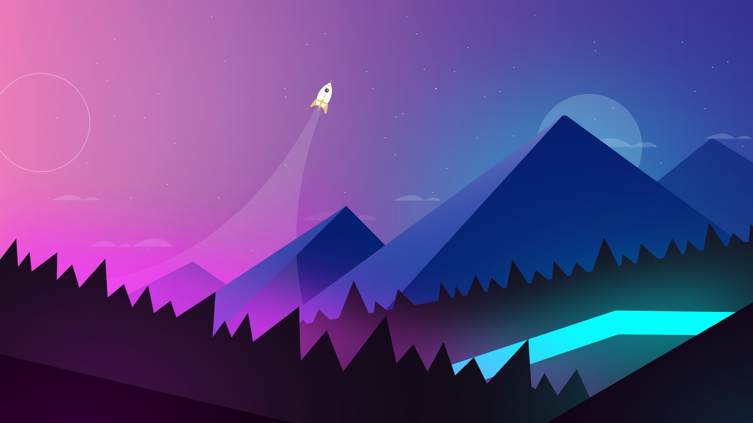 4k Flying Rocket SciFi Wallpaper Free