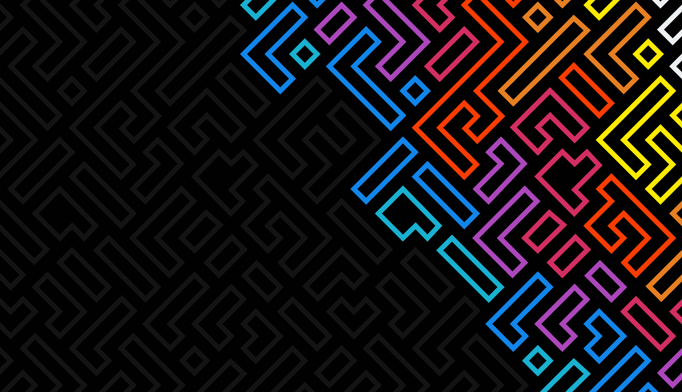 Minimalistic Shapes Dark Neon 4k