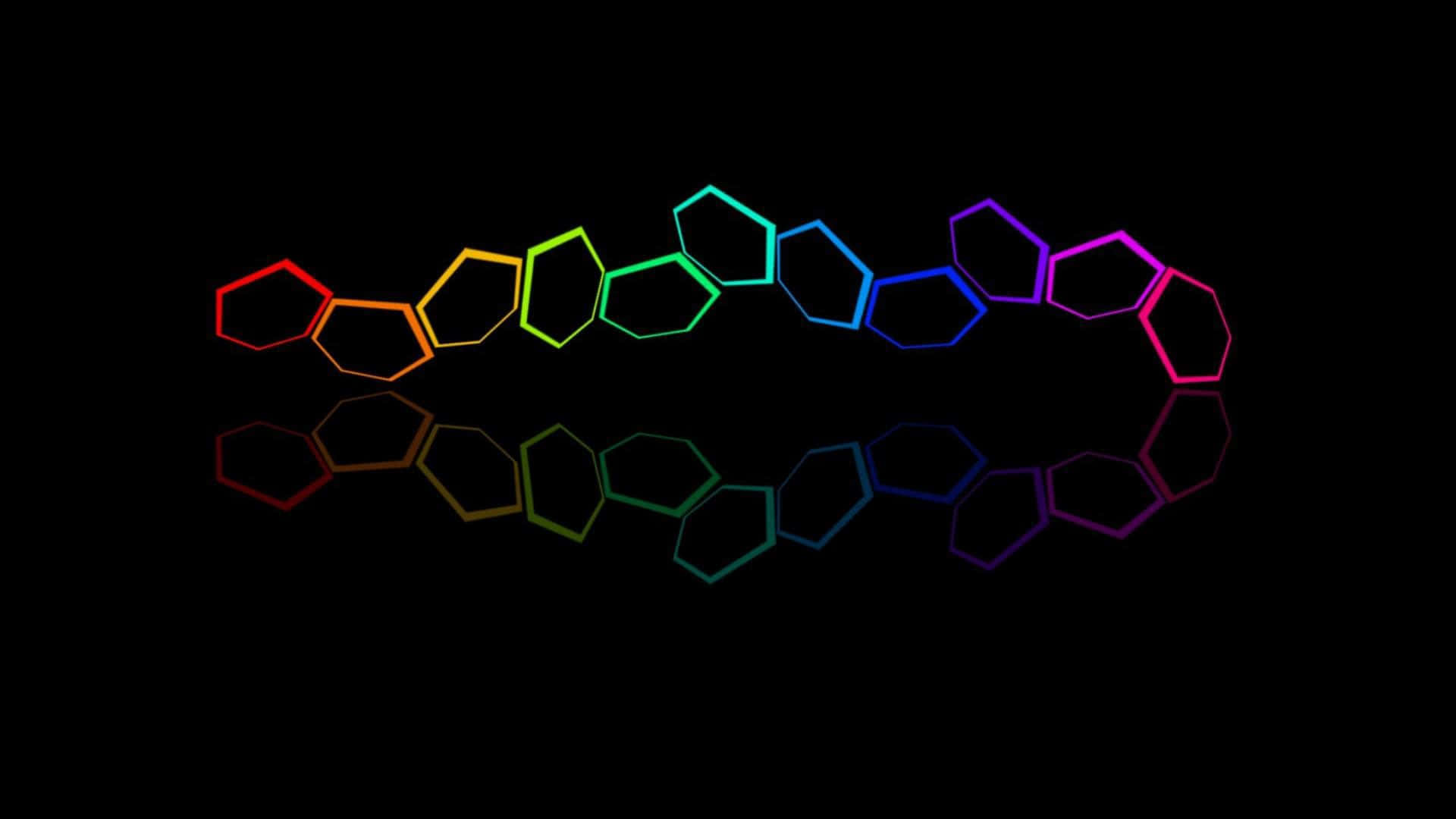 Download Black Neon HD Hexagon Wallpaper