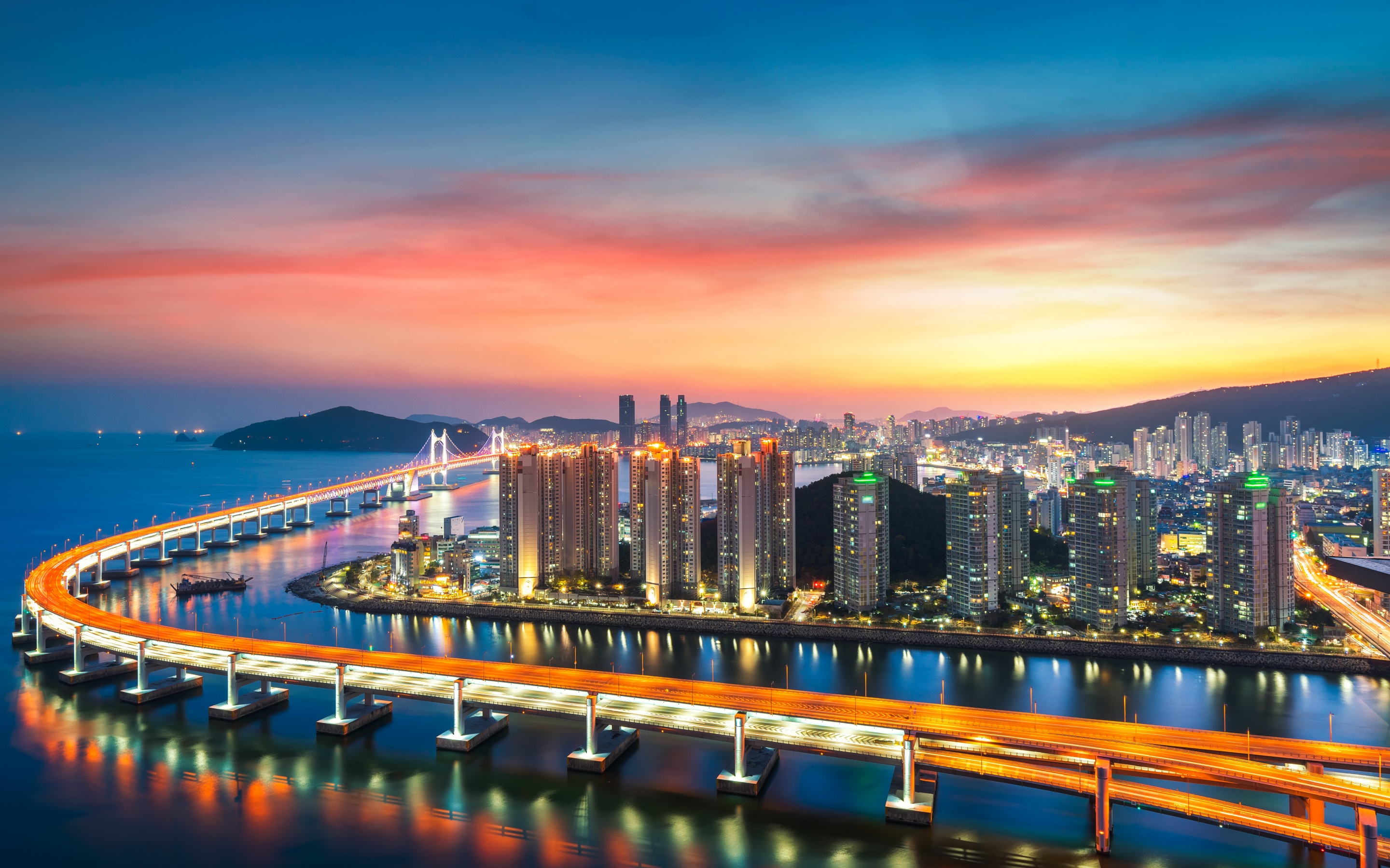 Busan Wallpaper 4K, Gwangan Bridge