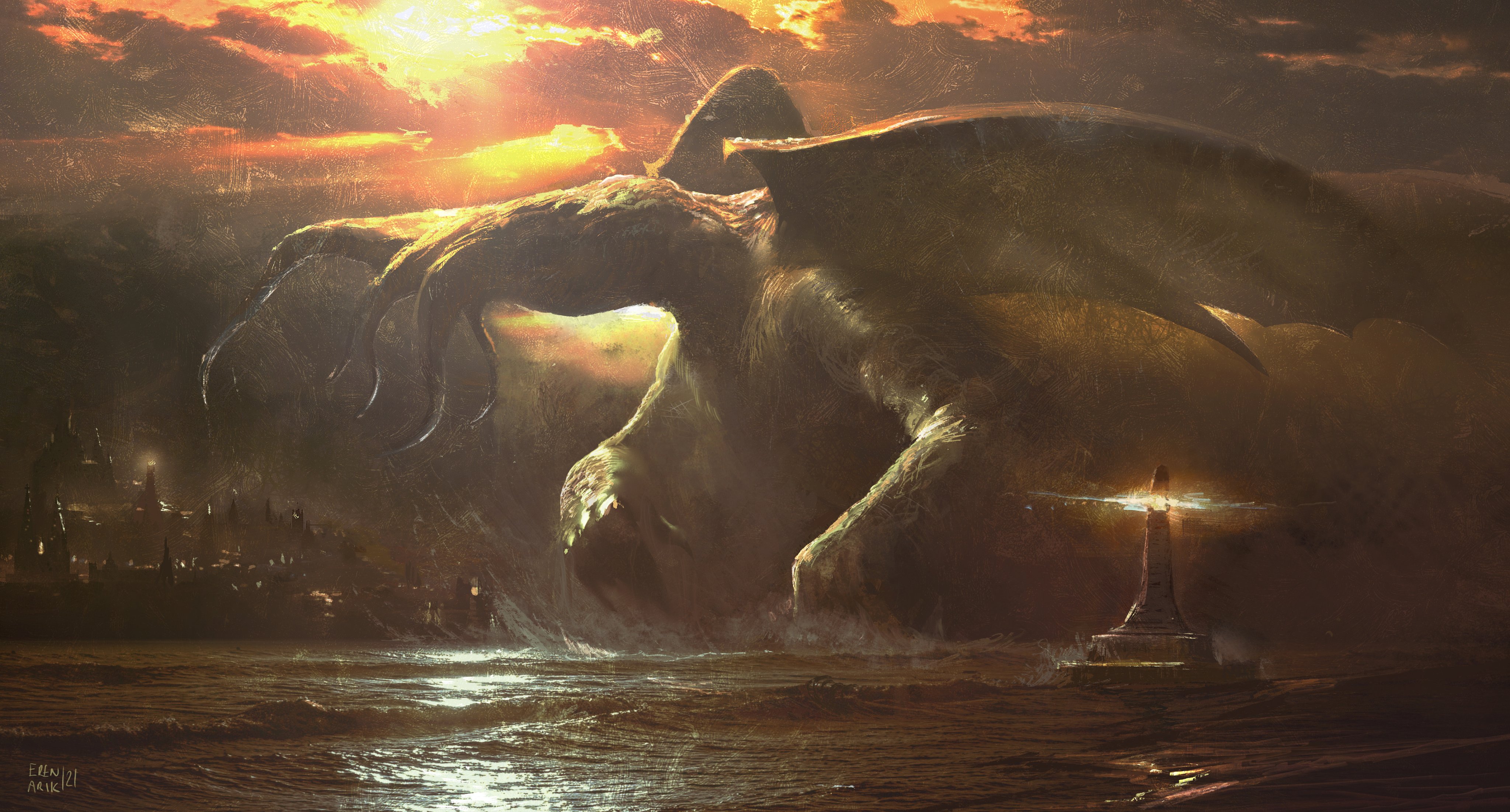 Fantasy Cthulhu 4k Ultra HD Wallpaper