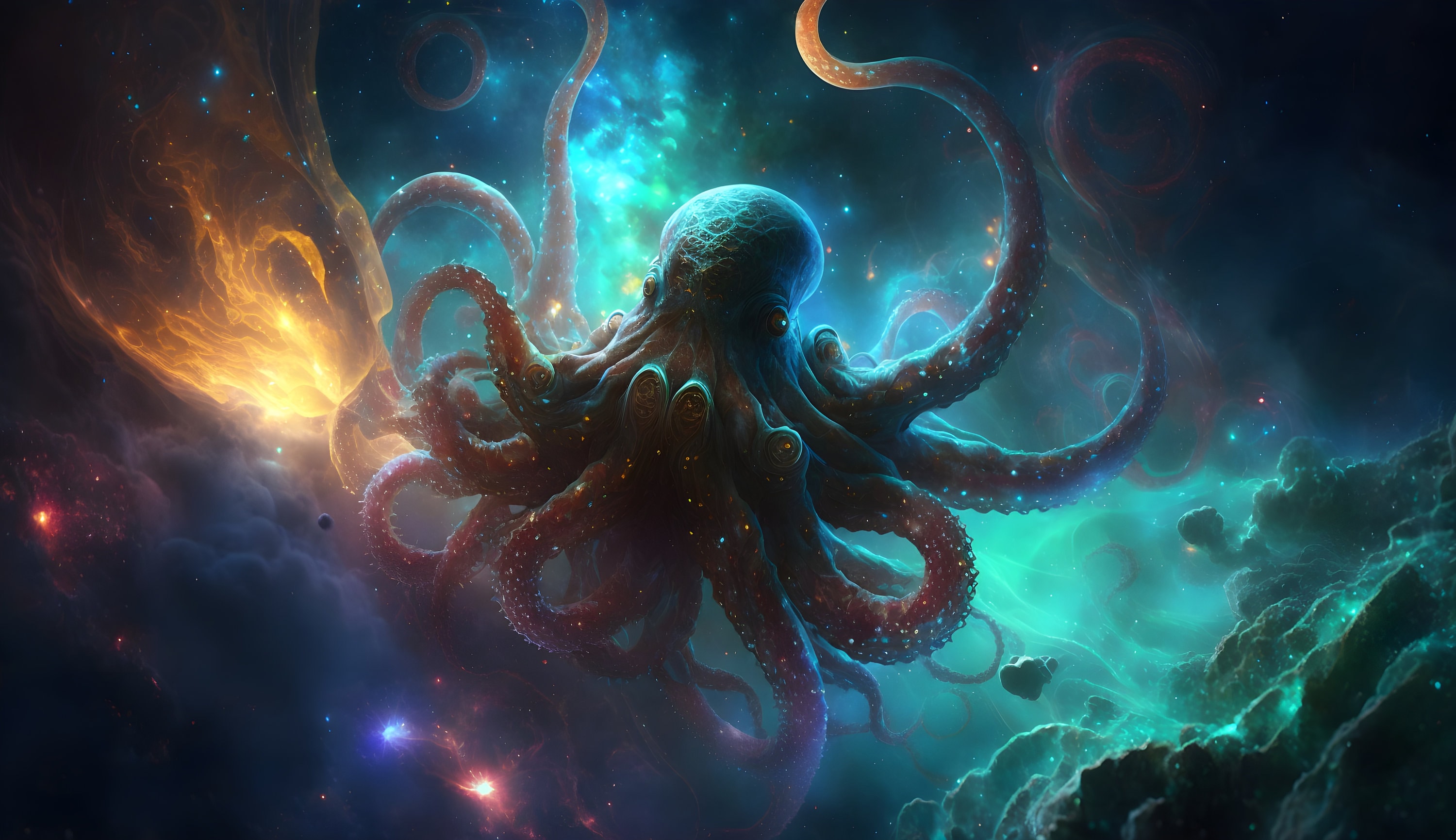 Cosmic Cthulupus Space and Galaxy